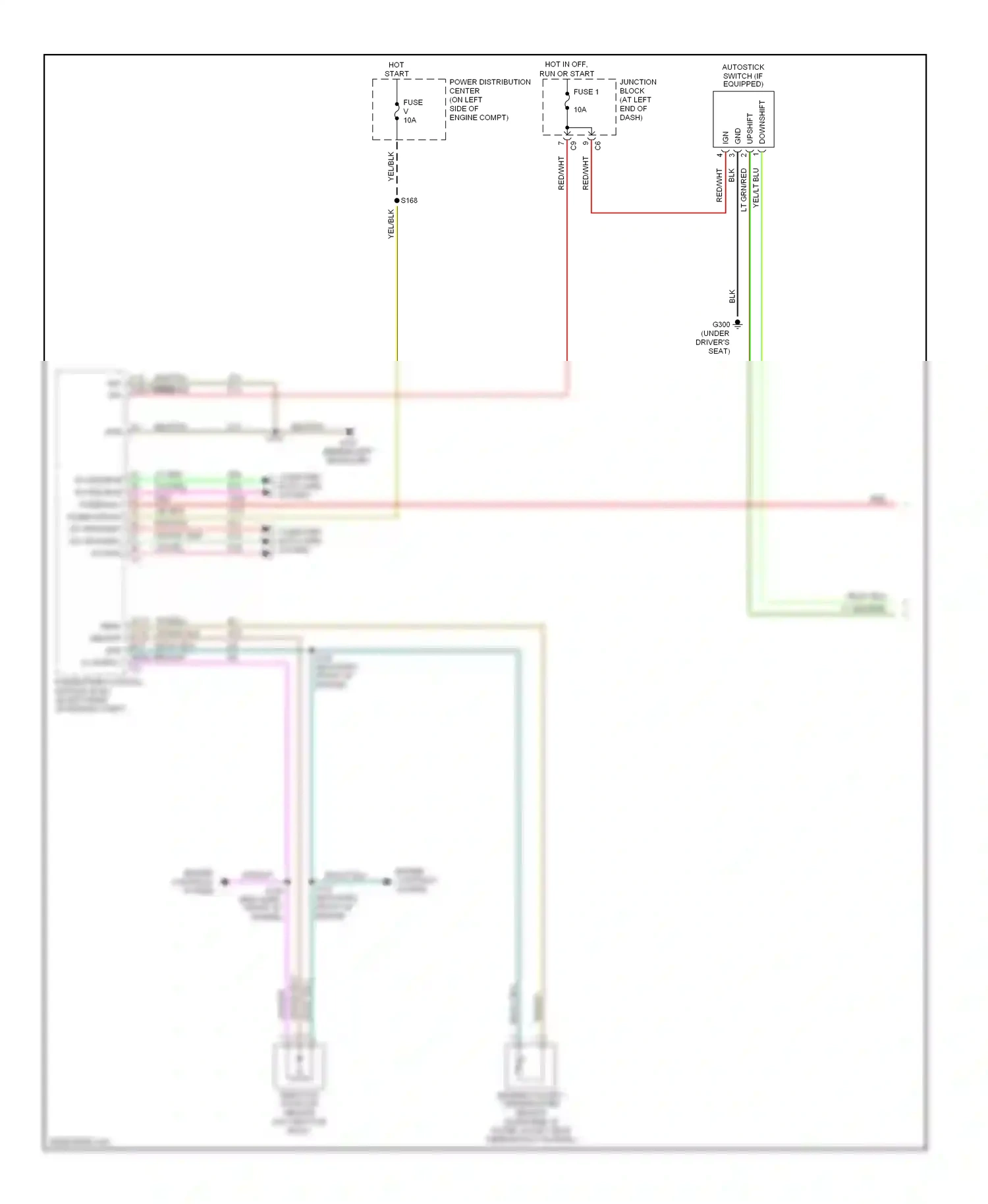 Dodge Intrepid II (1997-2004) upshift wiring diagram  (1 of 2)