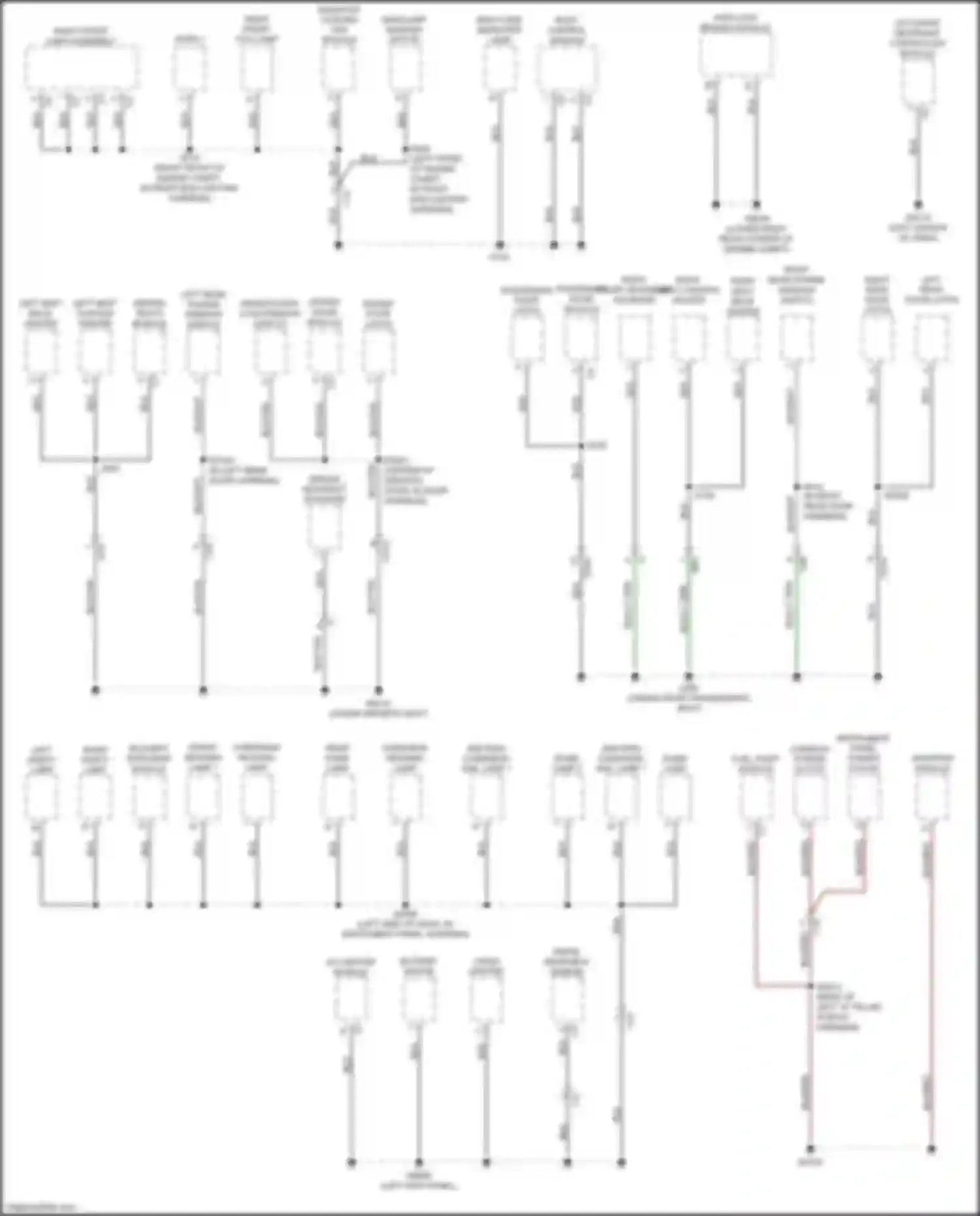 Journey Dodge I facelift (2011-2020): Ground distribution circuit (2 of 3)