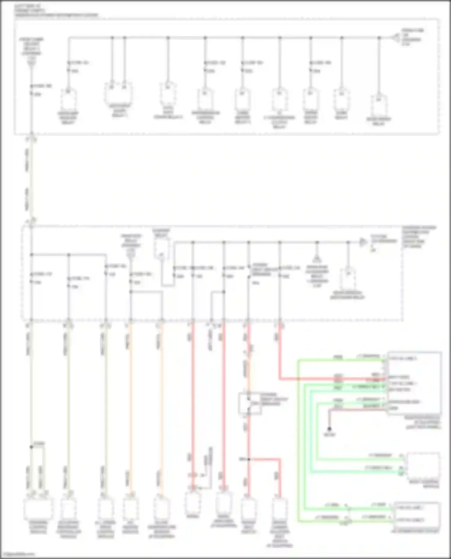 Journey Dodge I facelift (2011-2020): Power distribution circuit (3 of 4)