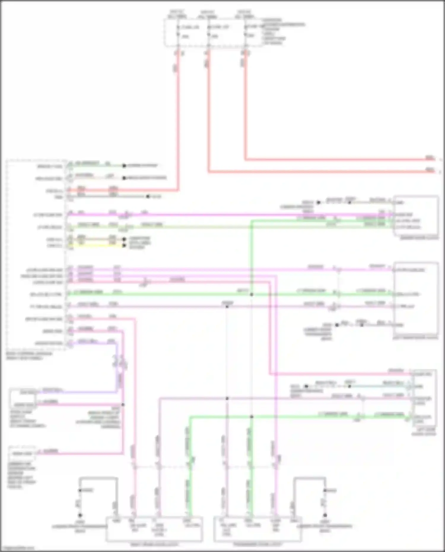 Journey Dodge I facelift (2011-2020): Power door locks circuit (1 of 2)