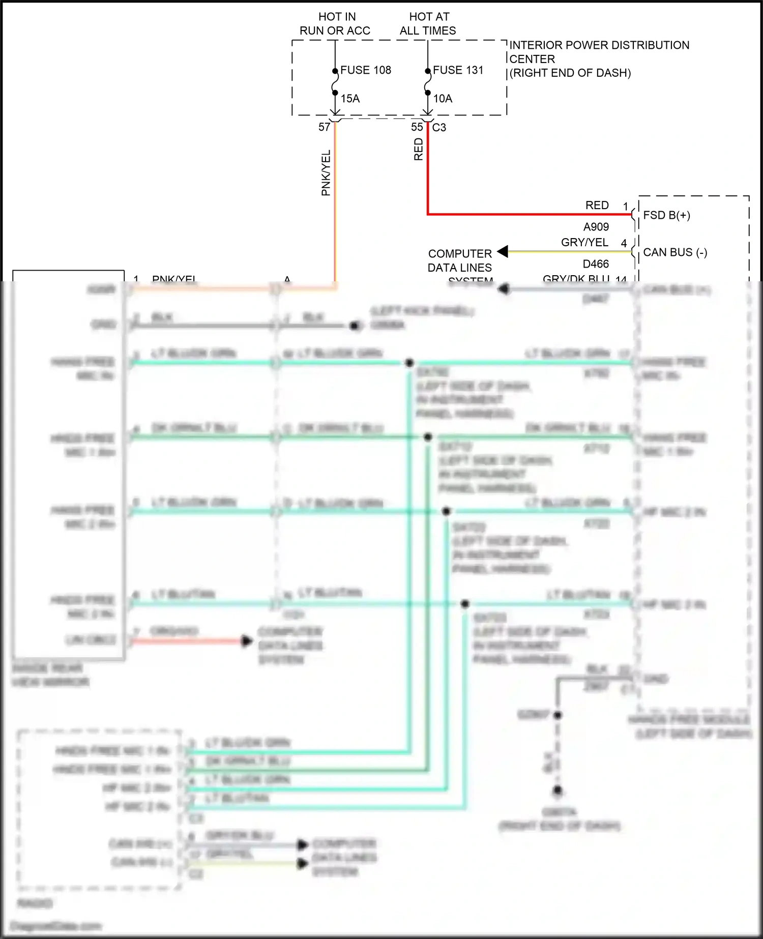 Dodge Journey I facelift (2011-2020) computer data lines system wiring diagram  (1 of 53)