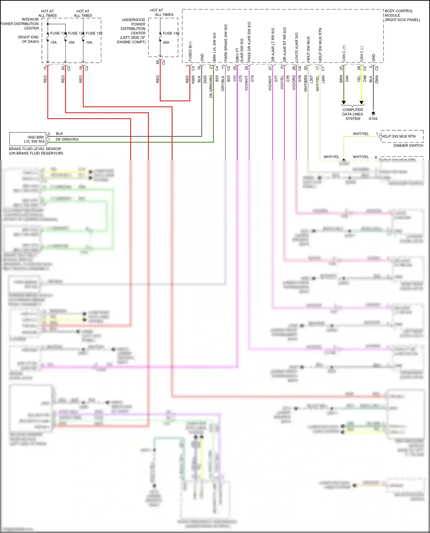 Dodge Journey I facelift (2011-2020) keyless ignition node module wiring diagram  (6 of 6)