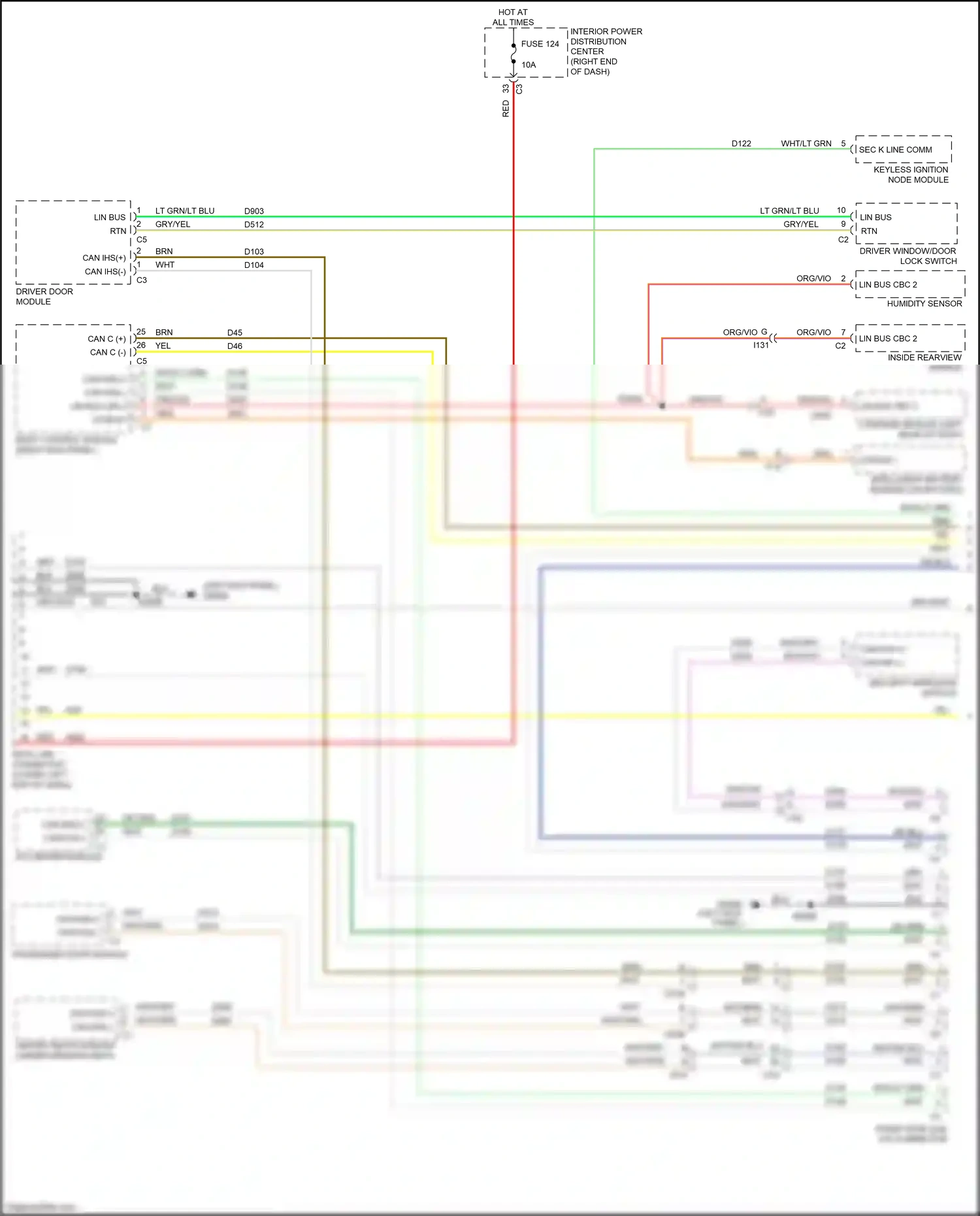 Dodge Journey I facelift (2011-2020) keyless ignition node module wiring diagram  (1 of 6)