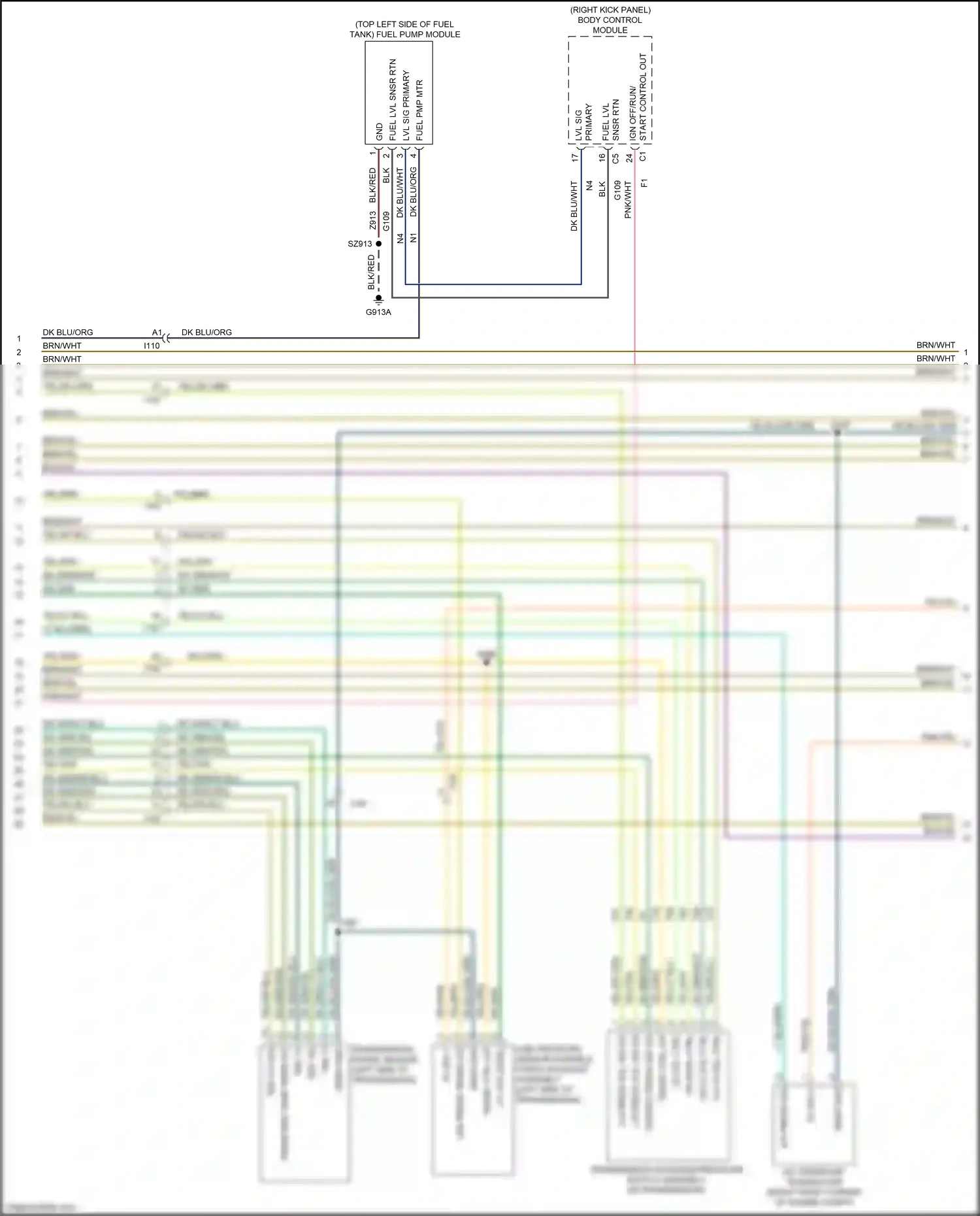 Dodge Journey I facelift (2011-2020) line pressure sensor/variable force solenoid assembly wiring diagram  (2 of 2)