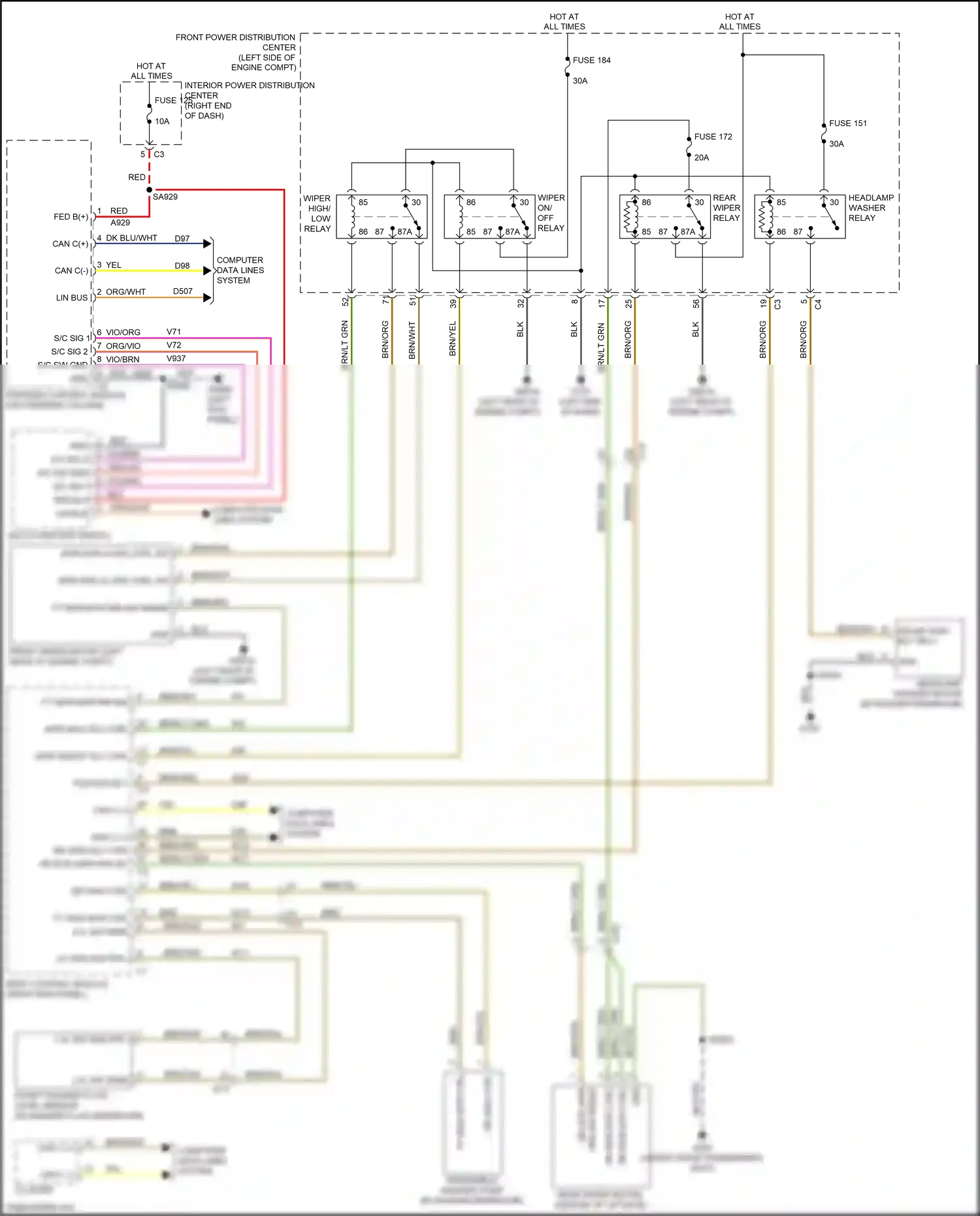 Dodge Journey I facelift (2011-2020) multi- function switch wiring diagram  (7 of 7)