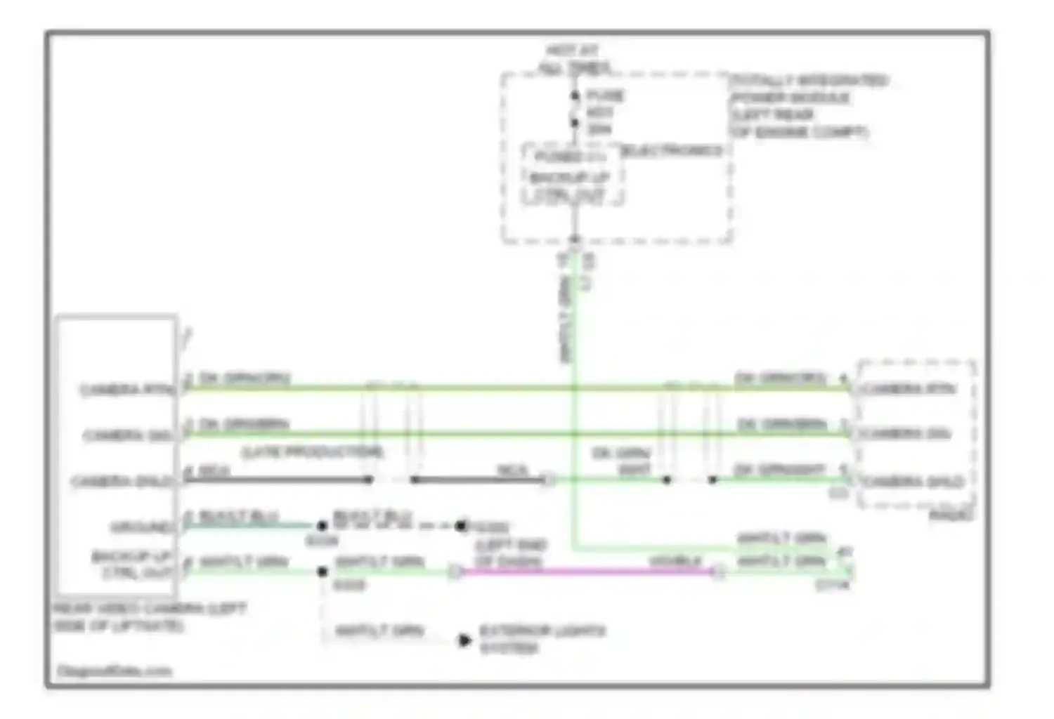 Journey Dodge I (2007-2011): Rear camera circuit
