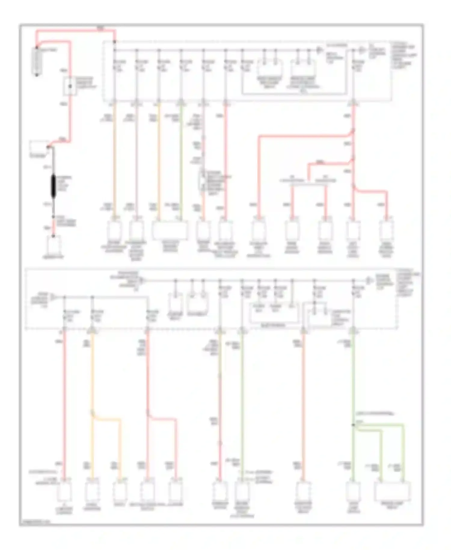 Journey Dodge I (2007-2011): Power distribution circuit (1 of 3)