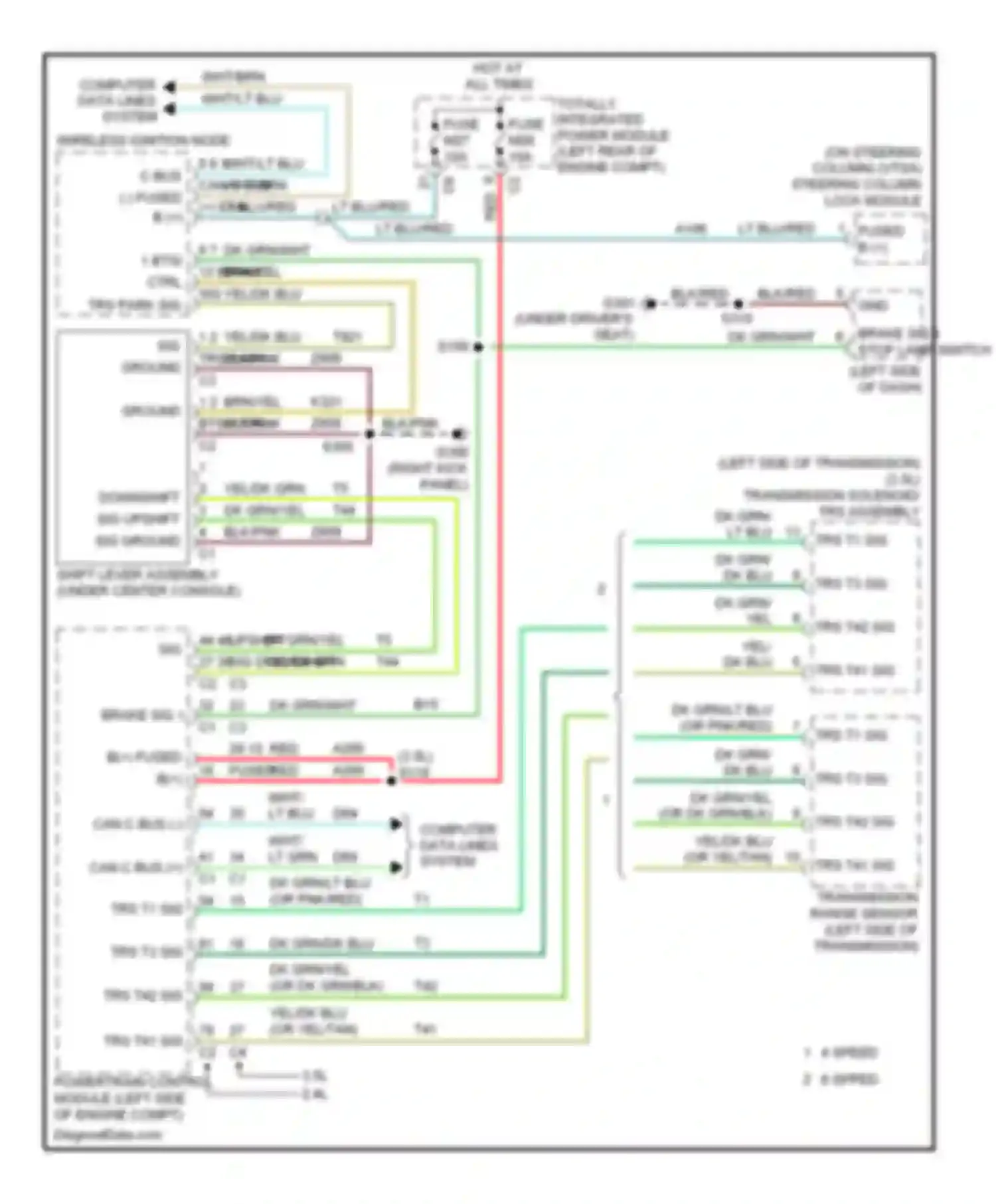 Journey Dodge I (2007-2011): Shift interlock circuit