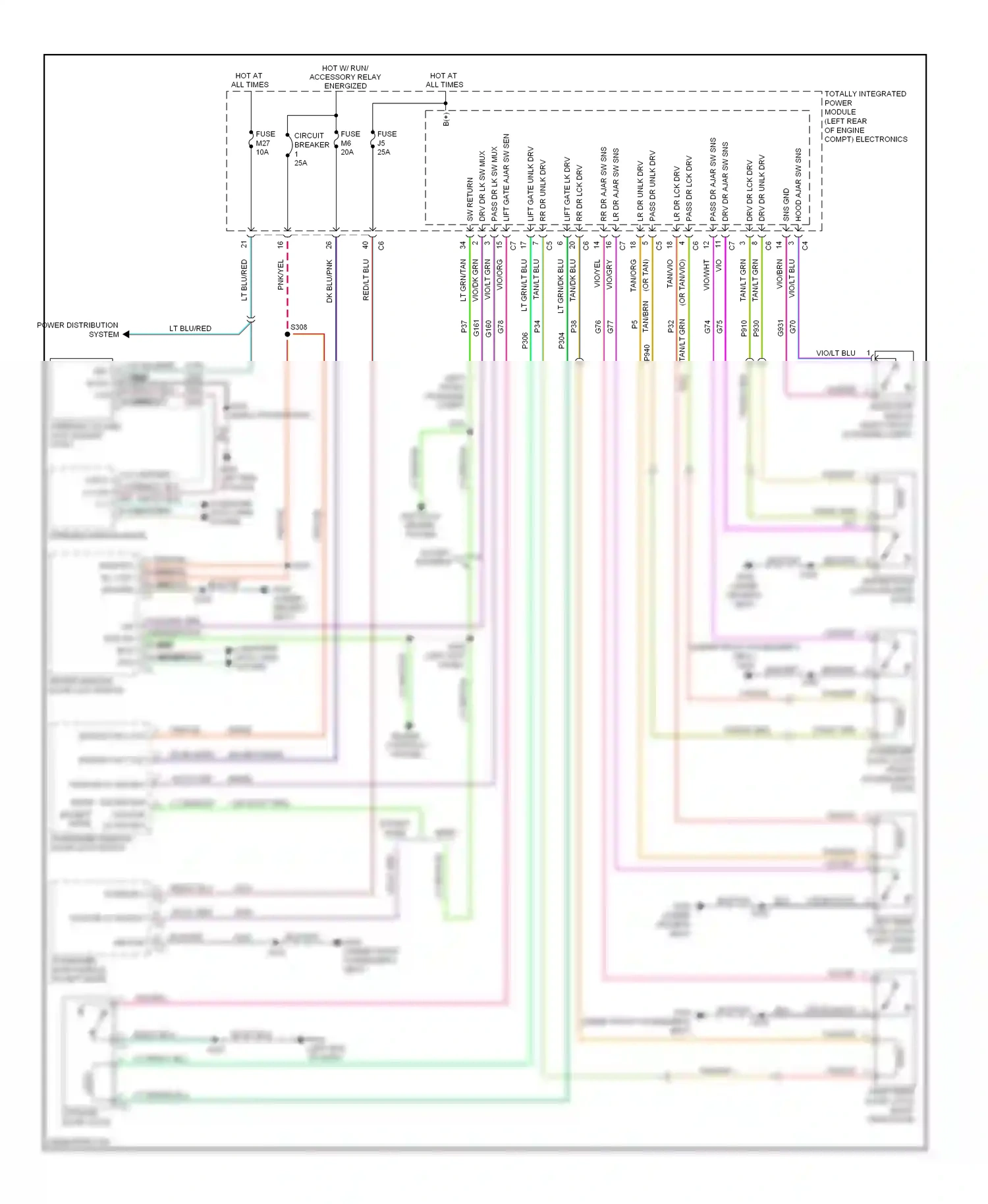 Dodge Journey I (2007-2011) base wiring diagram  (1 of 3)