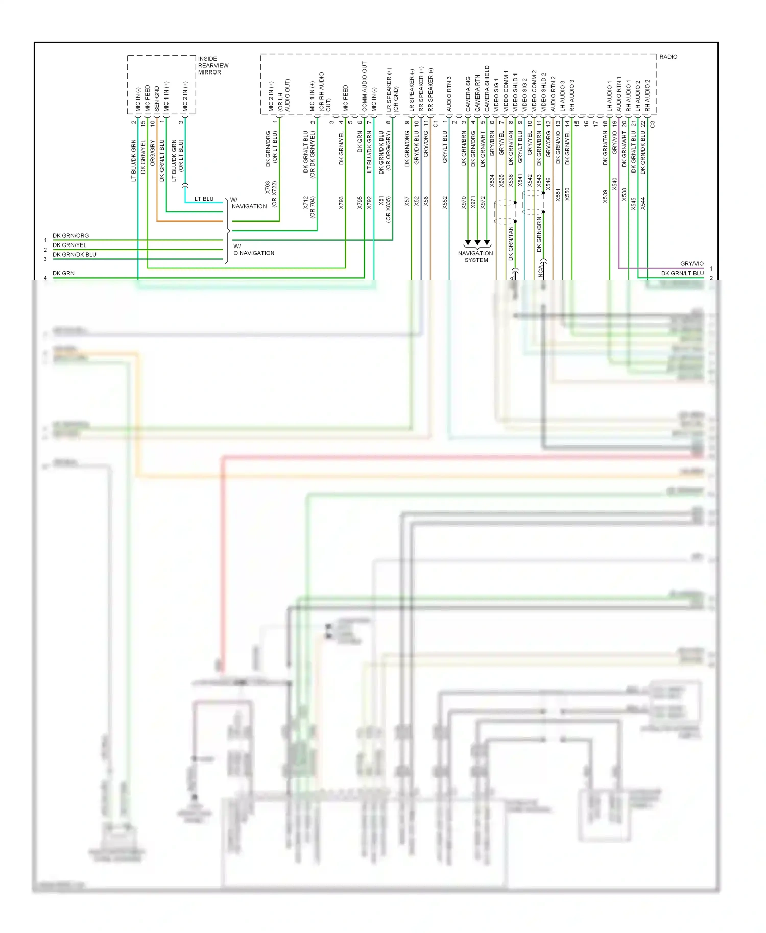 Dodge Journey I (2007-2011) camera shield wiring diagram  (1 of 2)