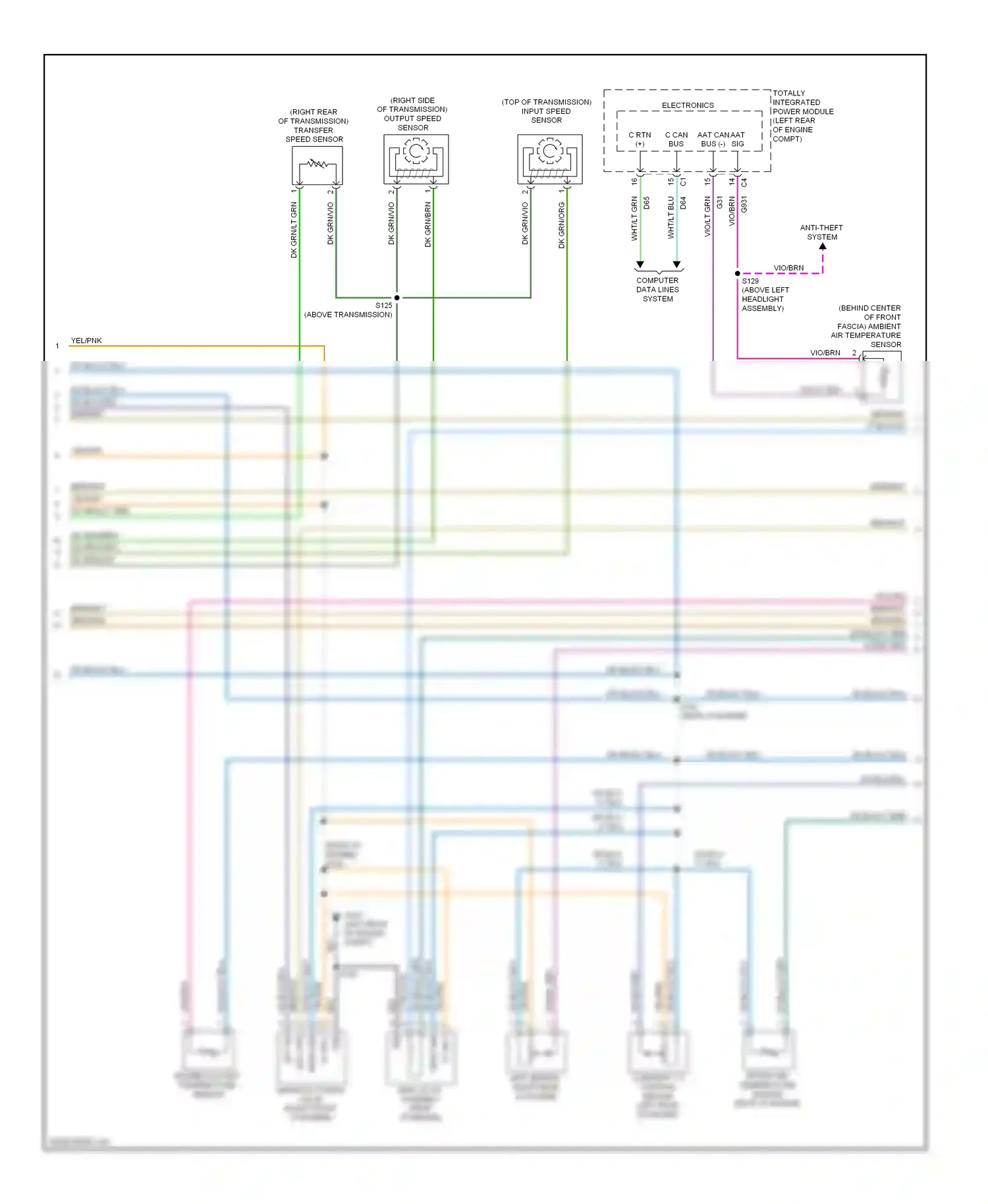 Dodge Journey I (2007-2011) computer data lines (above left system headlight assembly) wiring diagram  (1 of 1)