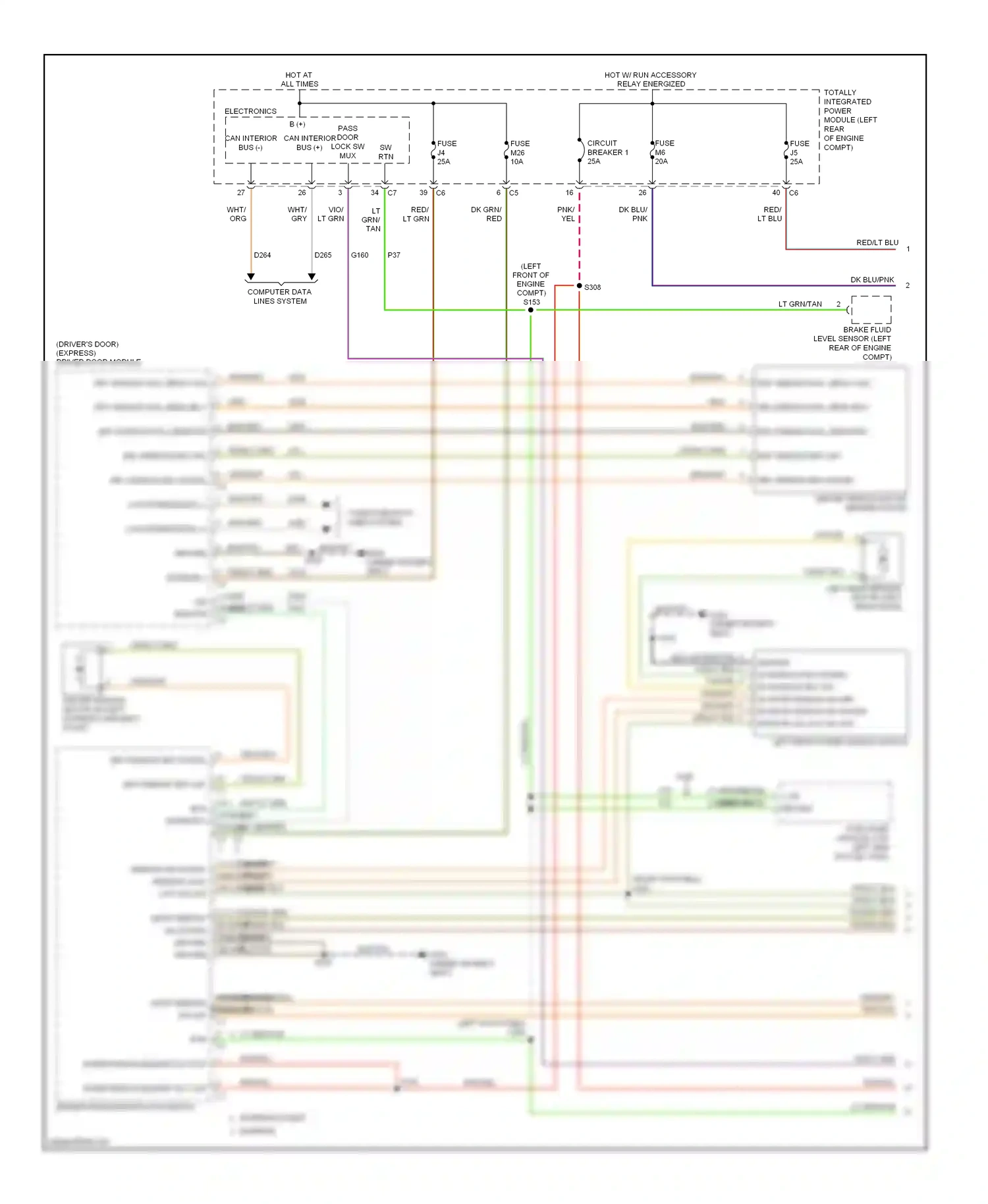 Dodge Journey I (2007-2011) (left kick panel) wiring diagram  (8 of 10)