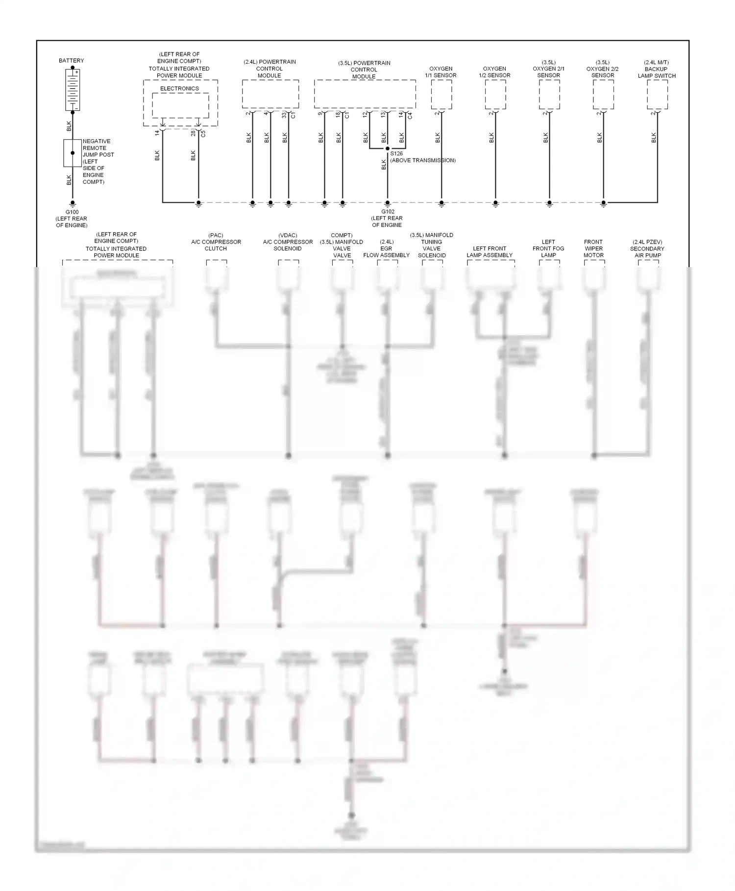 Dodge Journey I (2007-2011) (left kick panel) wiring diagram  (4 of 10)