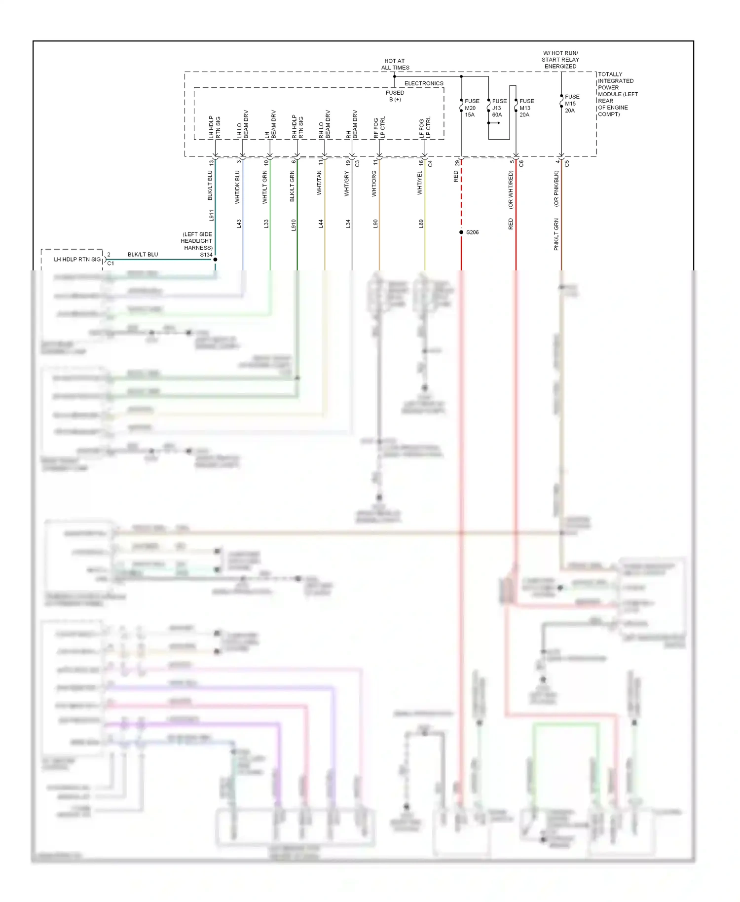 Dodge Journey I (2007-2011) left multi function switch wiring diagram  (4 of 6)