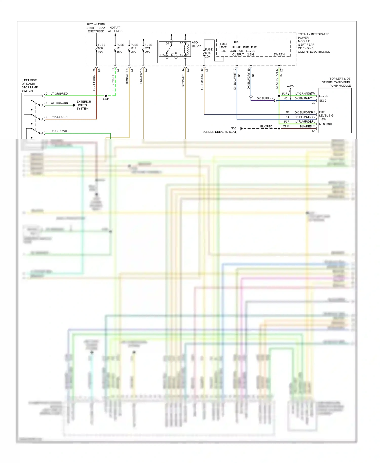 Dodge Journey I (2007-2011) line pressure sensor/variable force solenoid assembly wiring diagram  (1 of 1)