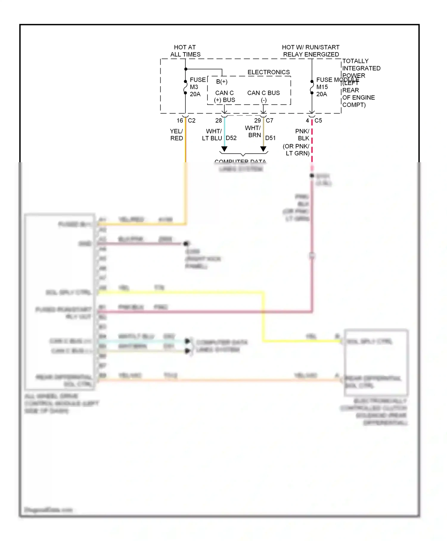 Dodge Journey I (2007-2011) rear differntial sol ctrl wiring diagram  (1 of 1)