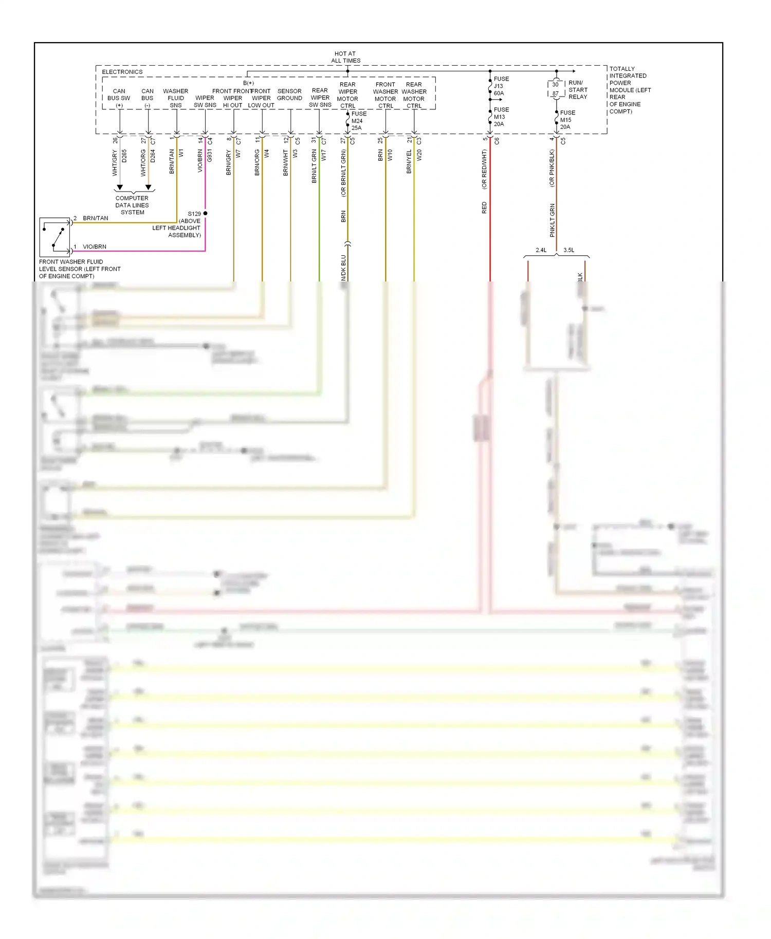 Dodge Journey I (2007-2011) right multifunction switch wiring diagram  (1 of 1)