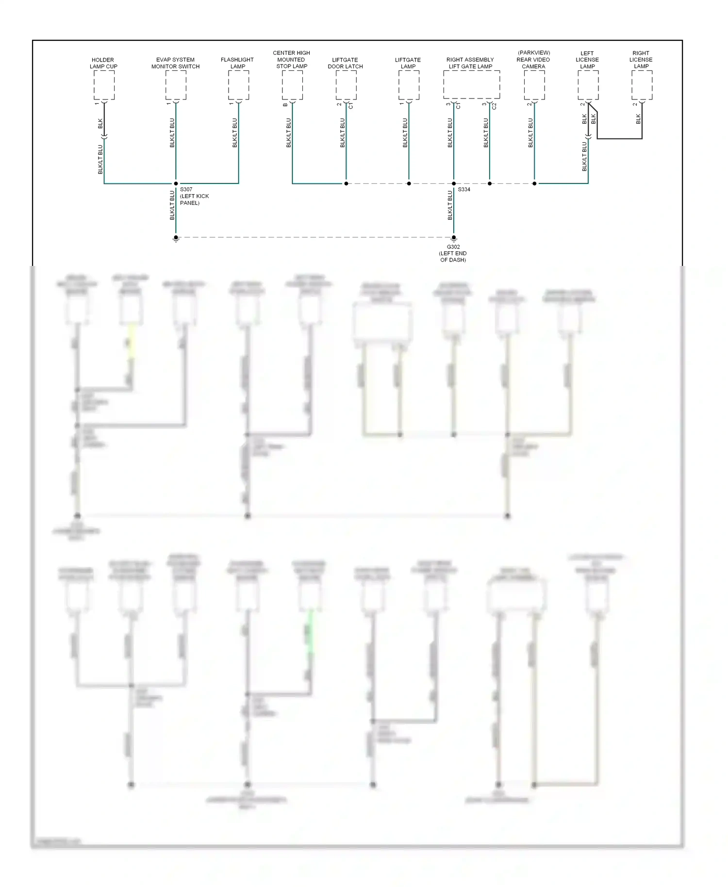 Dodge Journey I (2007-2011) switch wiring diagram  (1 of 2)