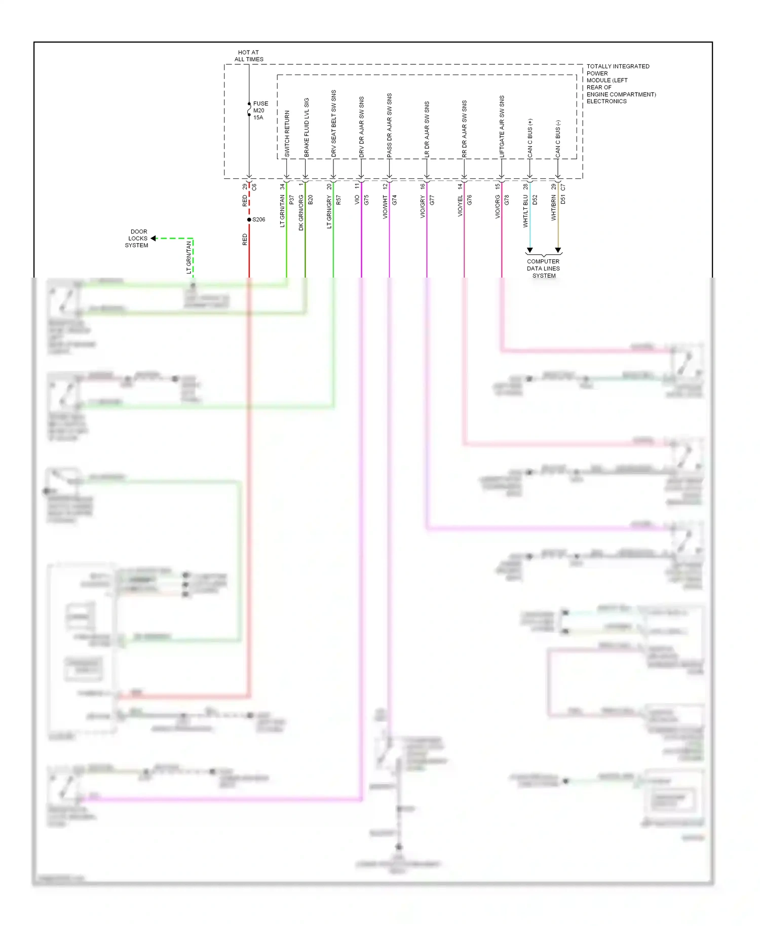 Dodge Journey I (2007-2011) switch wiring diagram  (2 of 2)