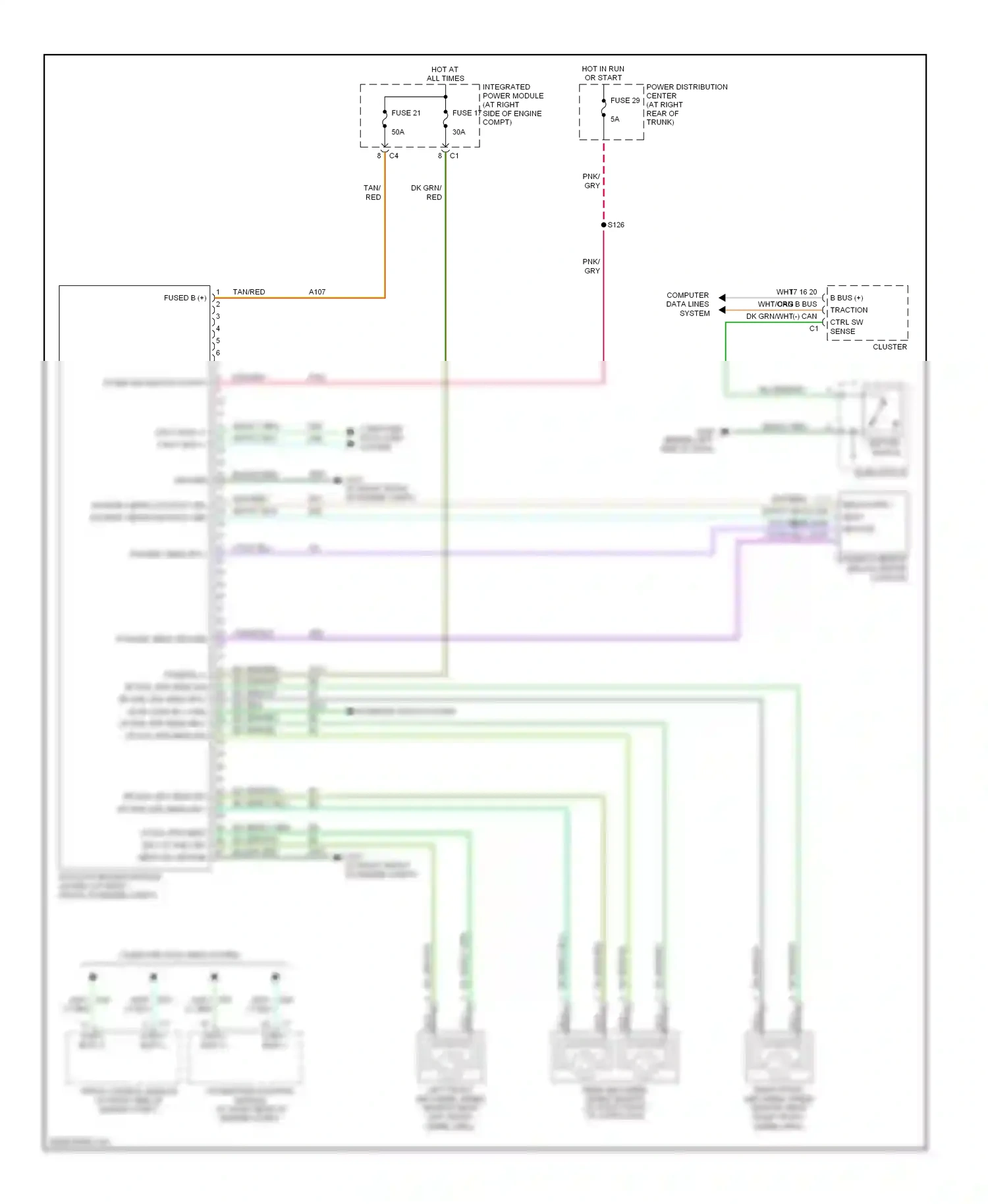 Dodge Magnum I facelift (2007-2008) computer data lines system wiring diagram  (1 of 37)