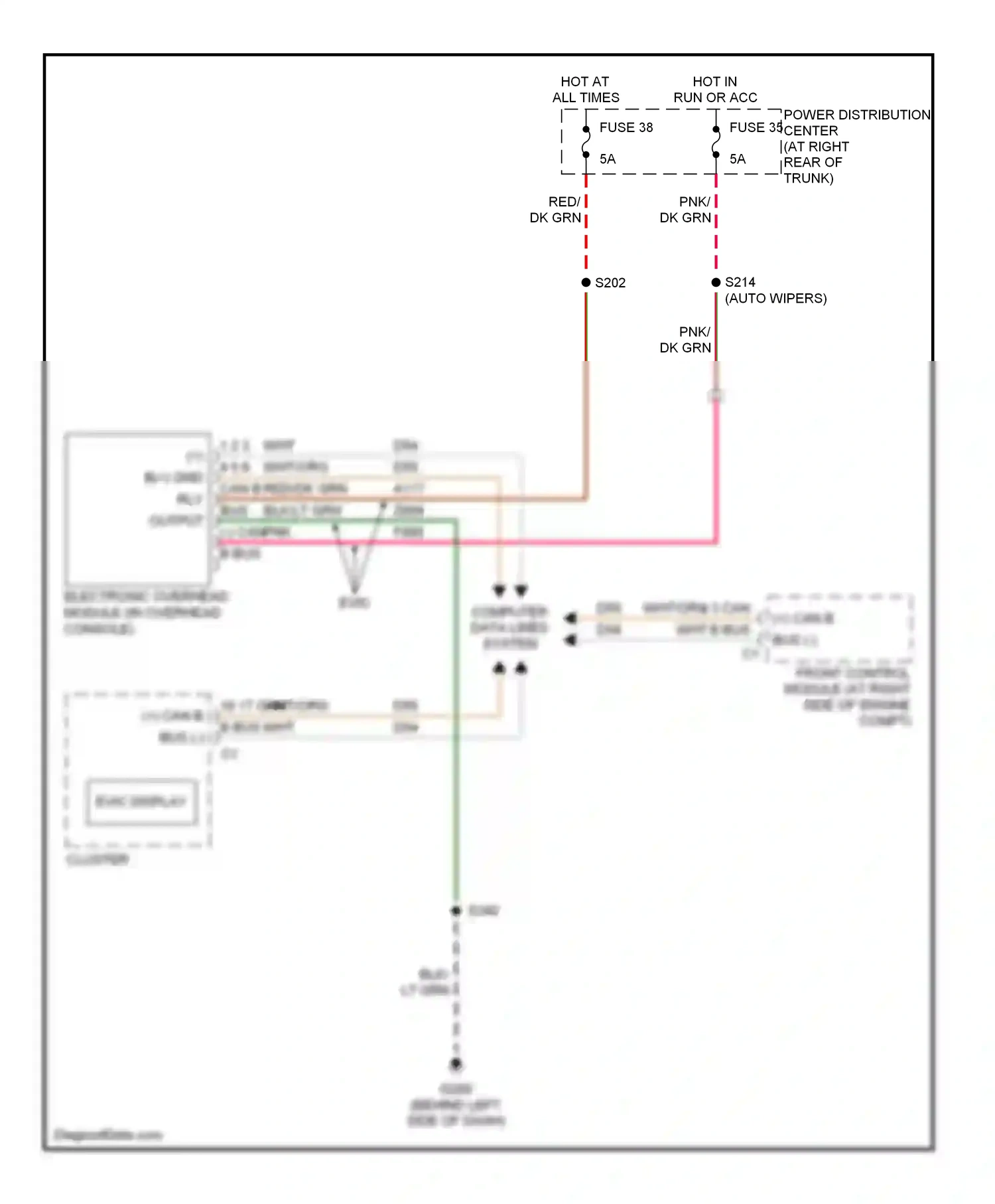 Dodge Magnum I facelift (2007-2008) computer data lines system wiring diagram  (18 of 37)