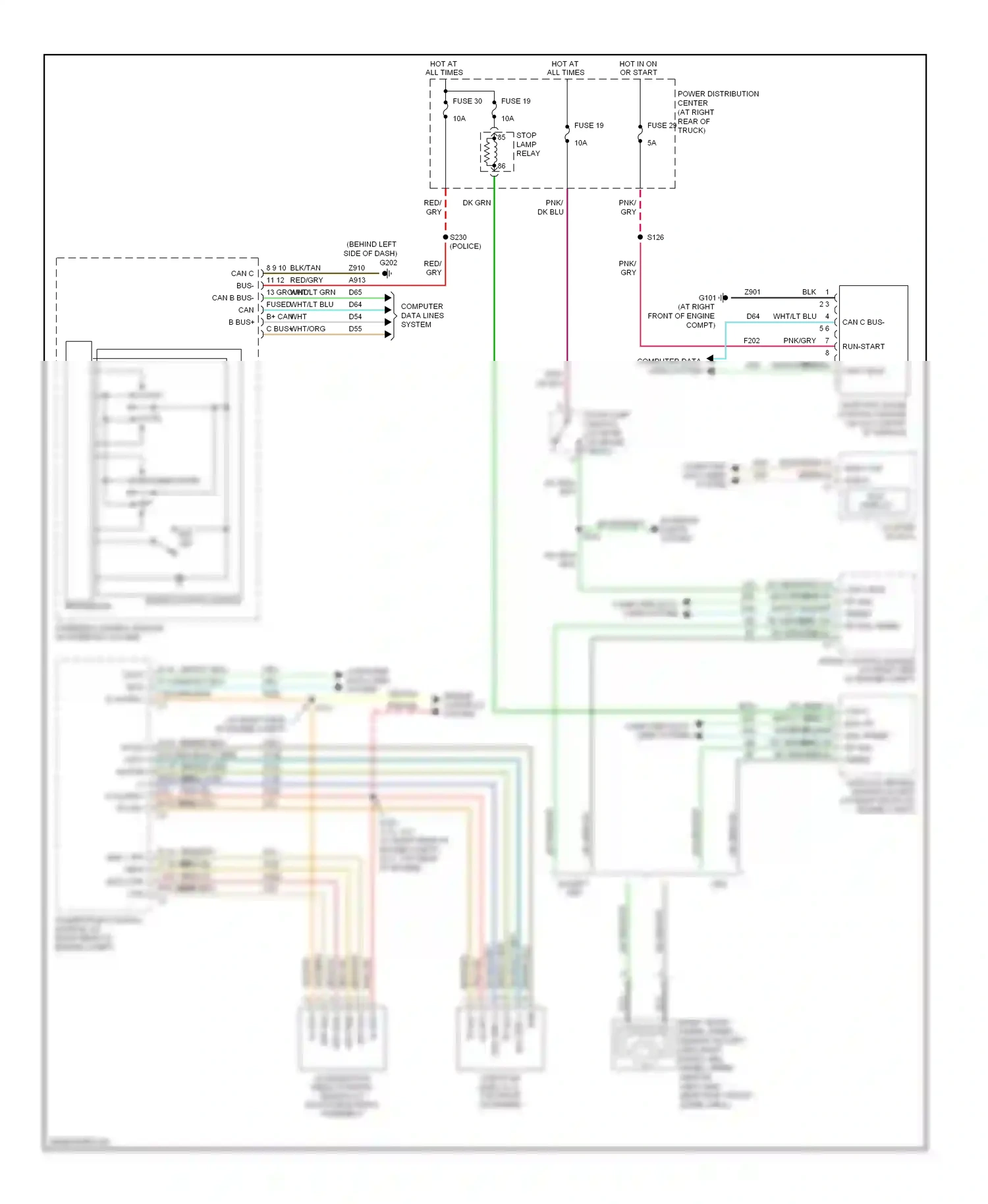 Dodge Magnum I facelift (2007-2008) computer data lines system wiring diagram  (4 of 37)