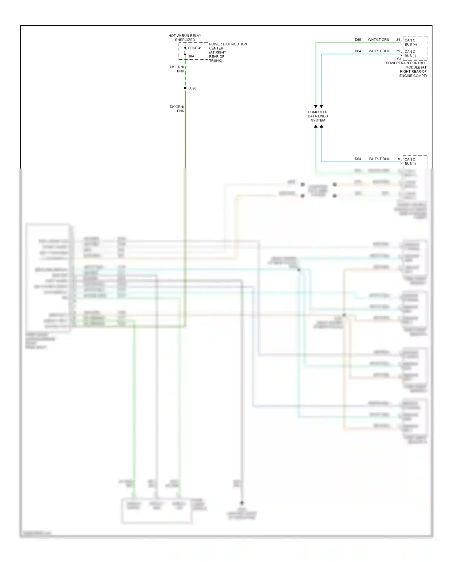Dodge Magnum I facelift (2007-2008) computer data lines system wiring diagram  (19 of 37)