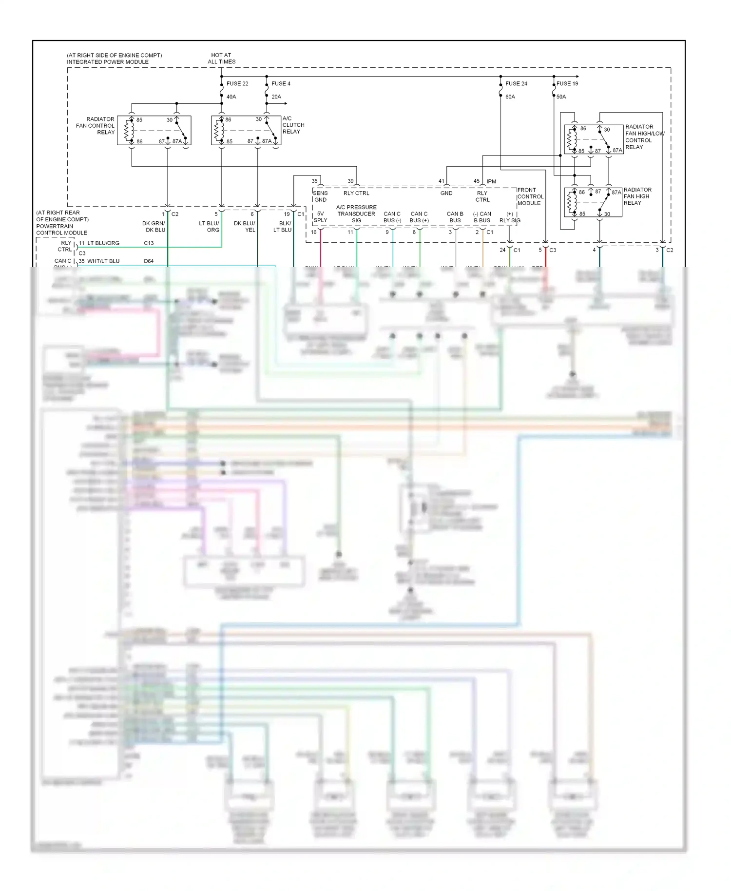 Dodge Magnum I facelift (2007-2008) engine controls system wiring diagram  (3 of 8)