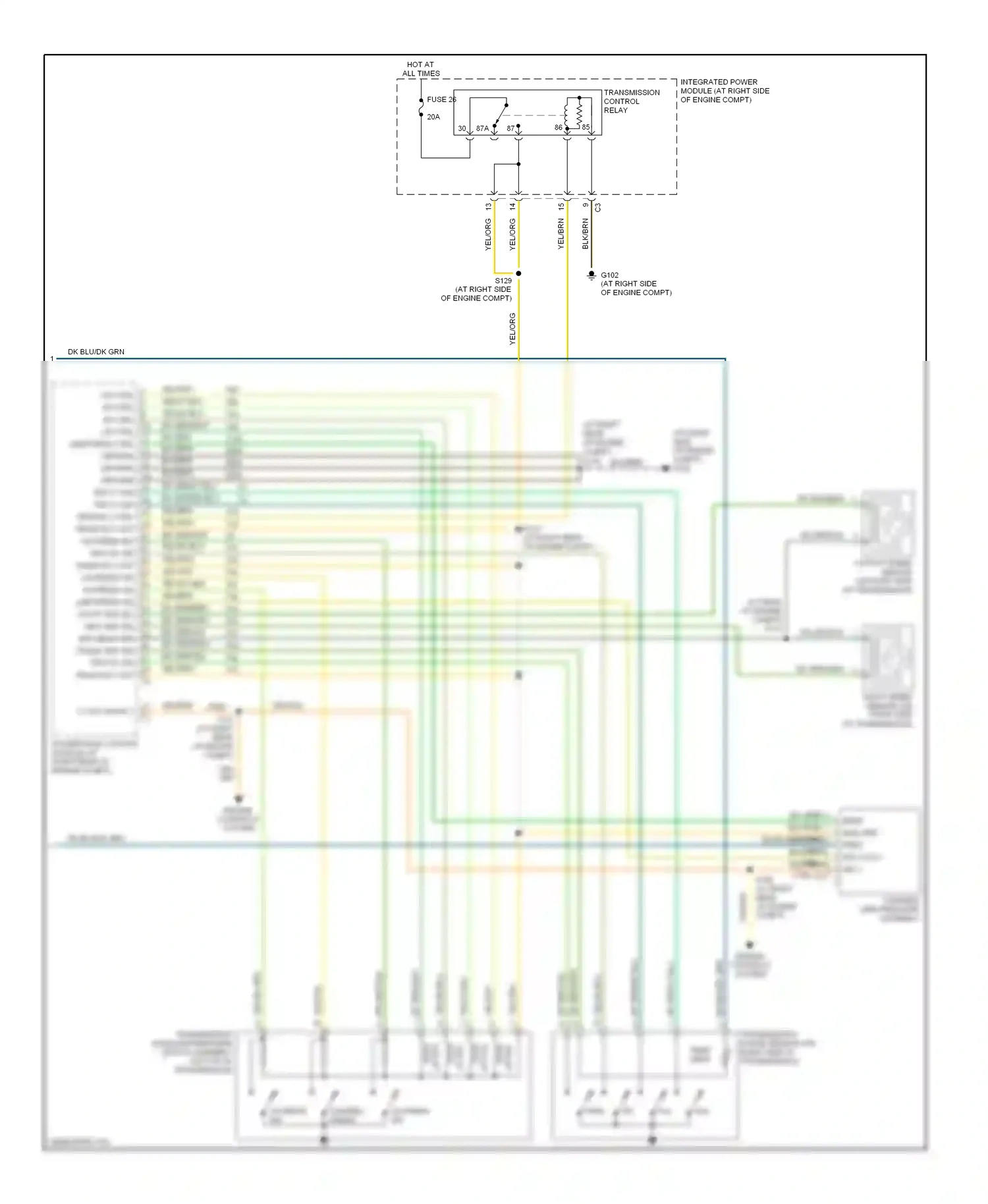 Dodge Magnum I facelift (2007-2008) engine controls system wiring diagram  (2 of 8)