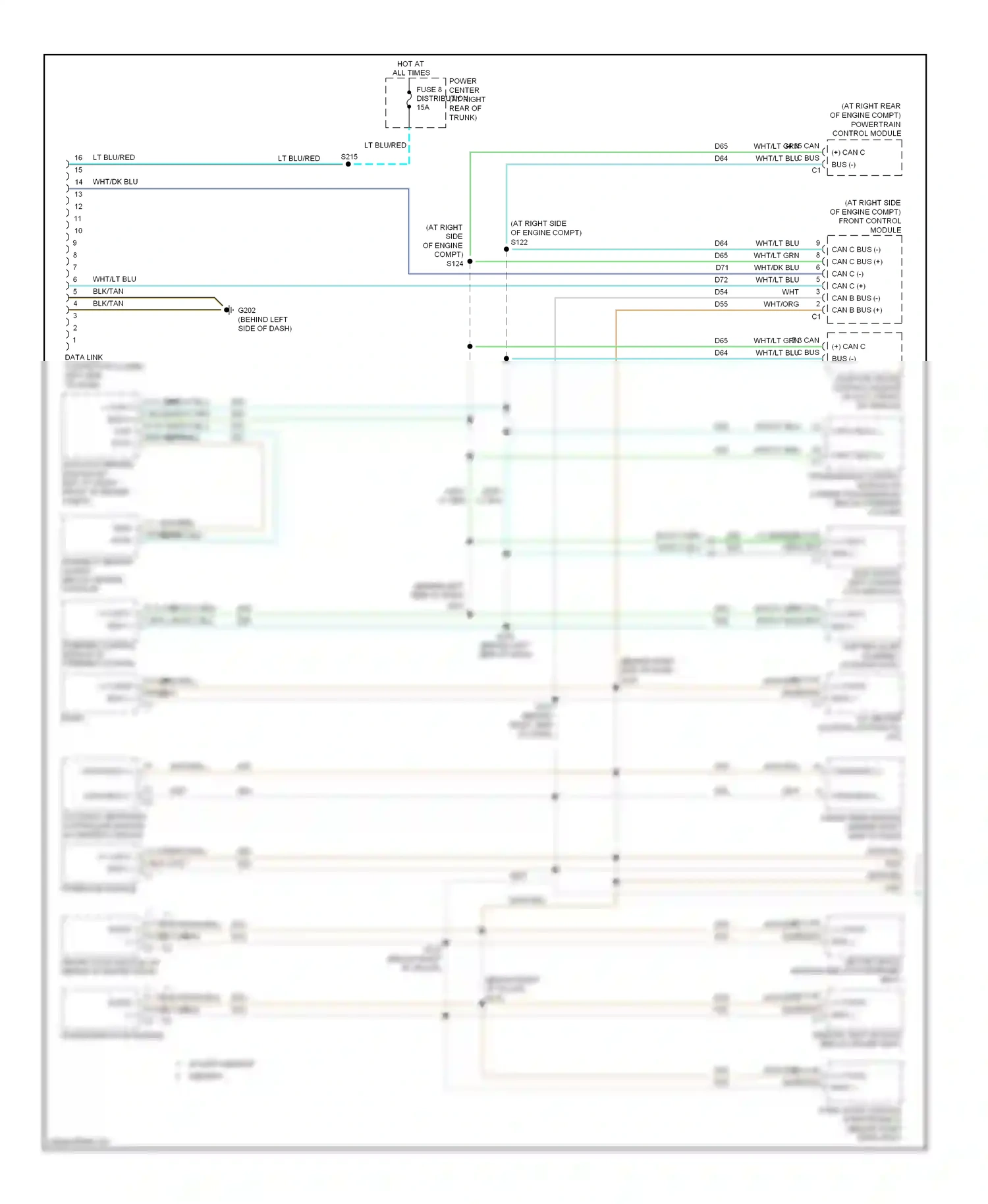Dodge Magnum I facelift (2007-2008) except memory memory wiring diagram  (1 of 1)