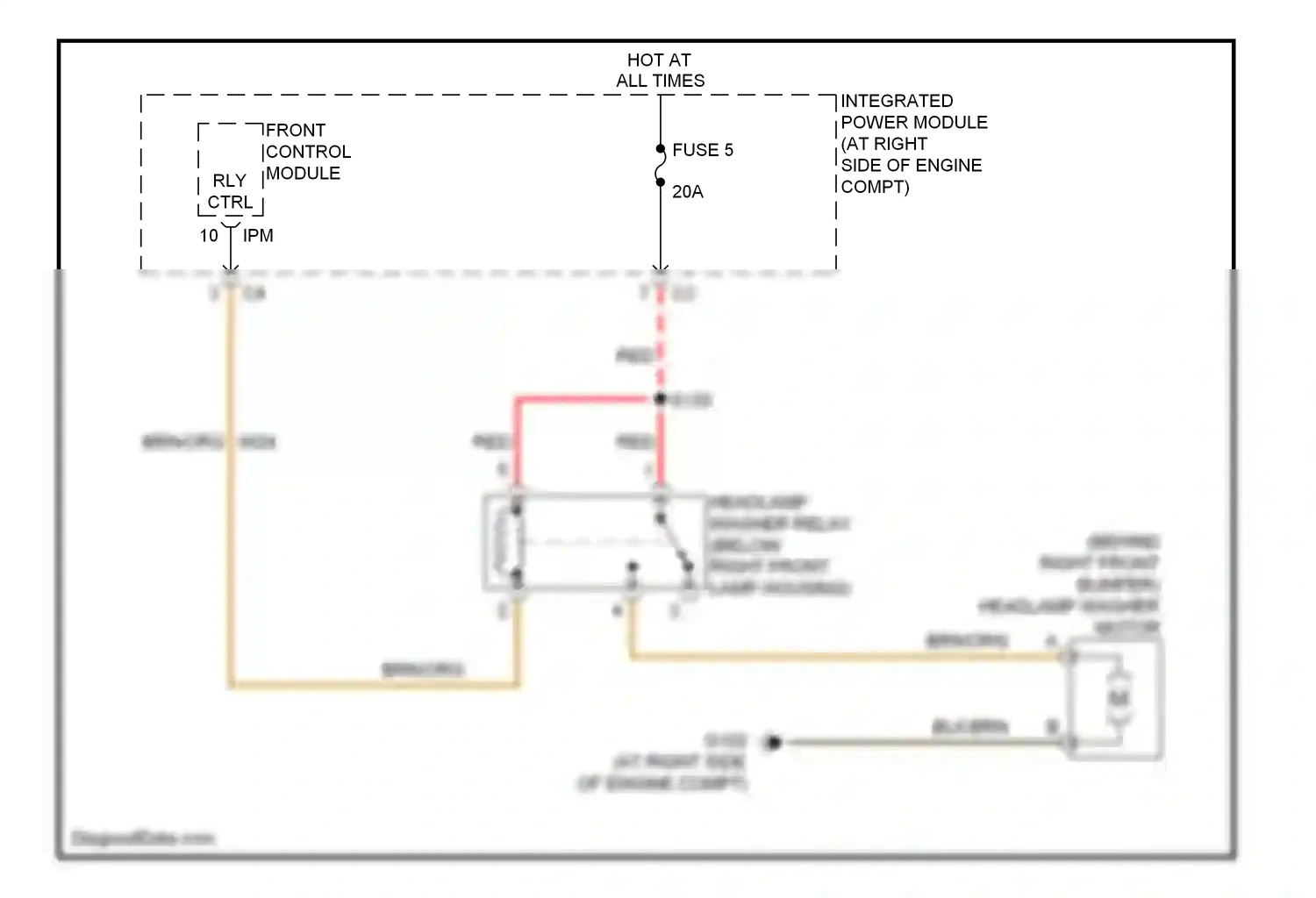 Dodge Magnum I facelift (2007-2008) front control module rly ctrl wiring diagram  (1 of 1)