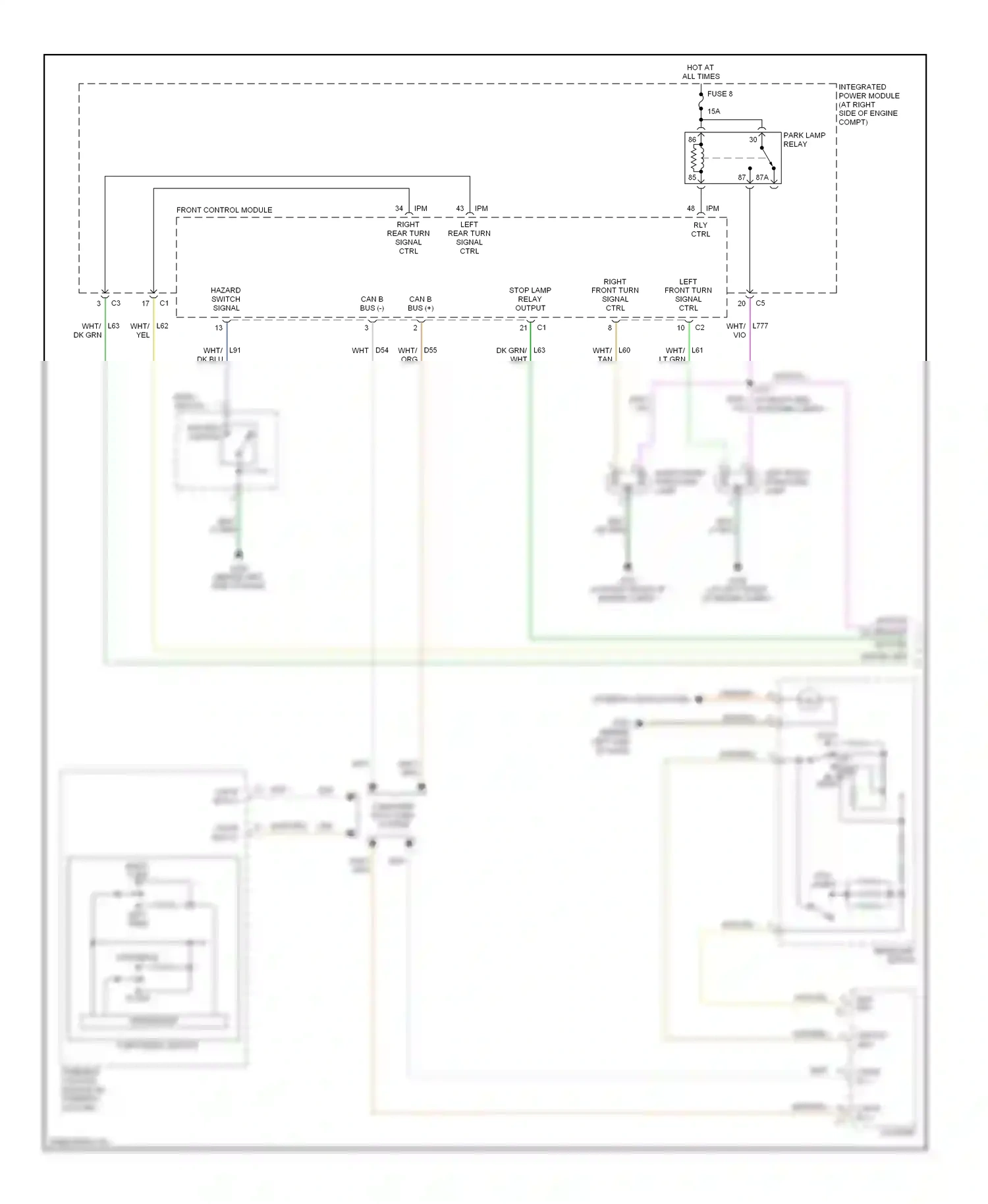 Dodge Magnum I facelift (2007-2008) front control module wiring diagram  (3 of 17)