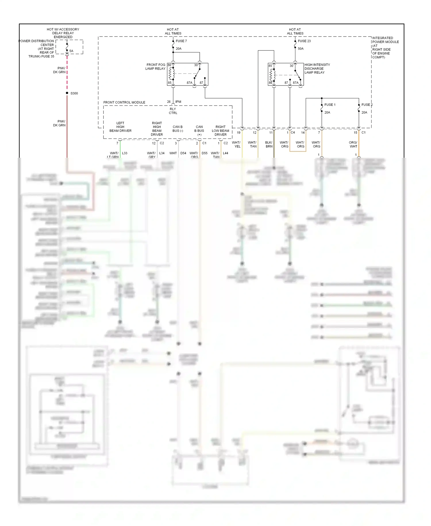 Dodge Magnum I facelift (2007-2008) front control module wiring diagram  (5 of 17)