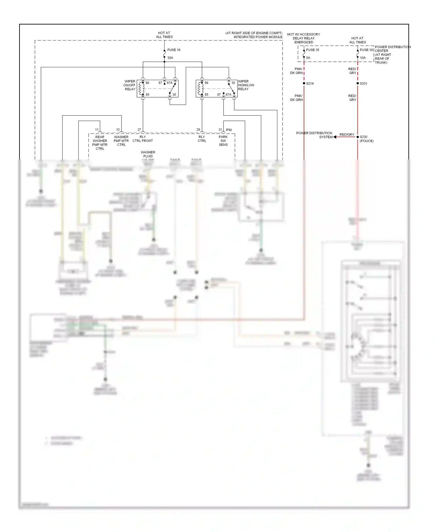 Dodge Magnum I facelift (2007-2008) front control module wiring diagram  (12 of 17)
