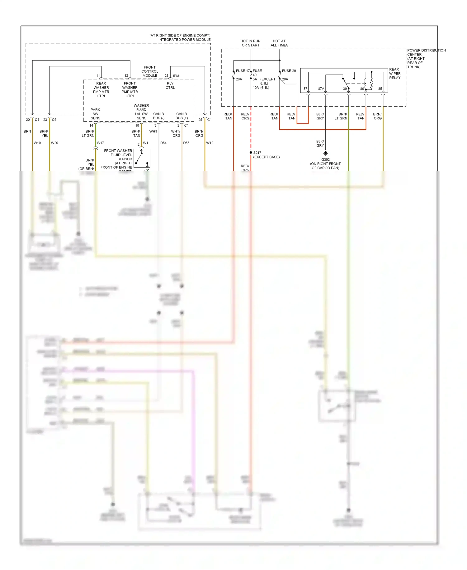 Dodge Magnum I facelift (2007-2008) front control module wiring diagram  (17 of 17)