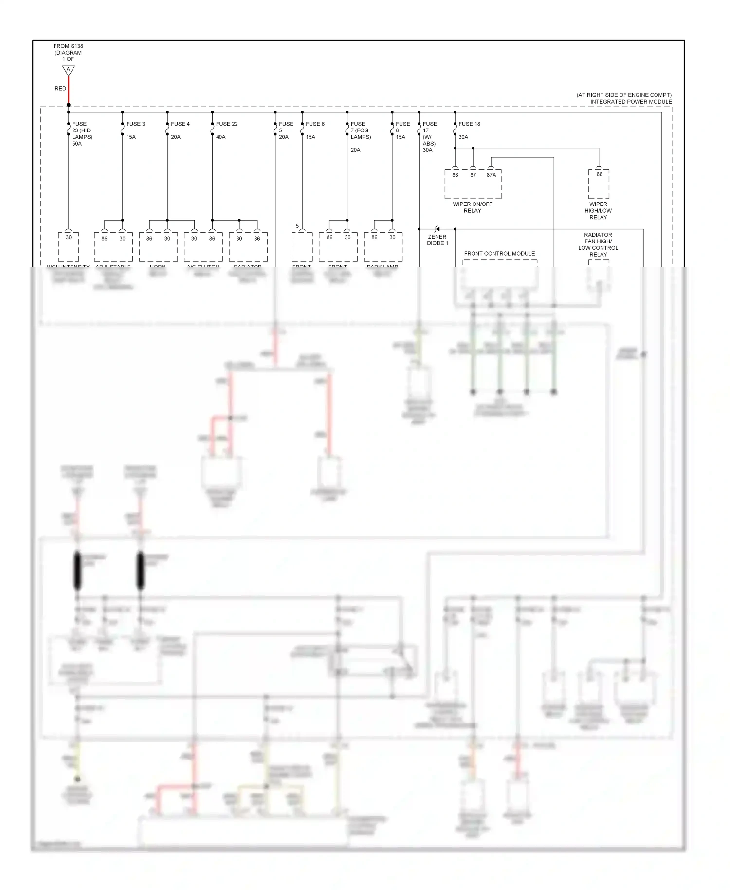 Dodge Magnum I facelift (2007-2008) front control module wiring diagram  (13 of 17)