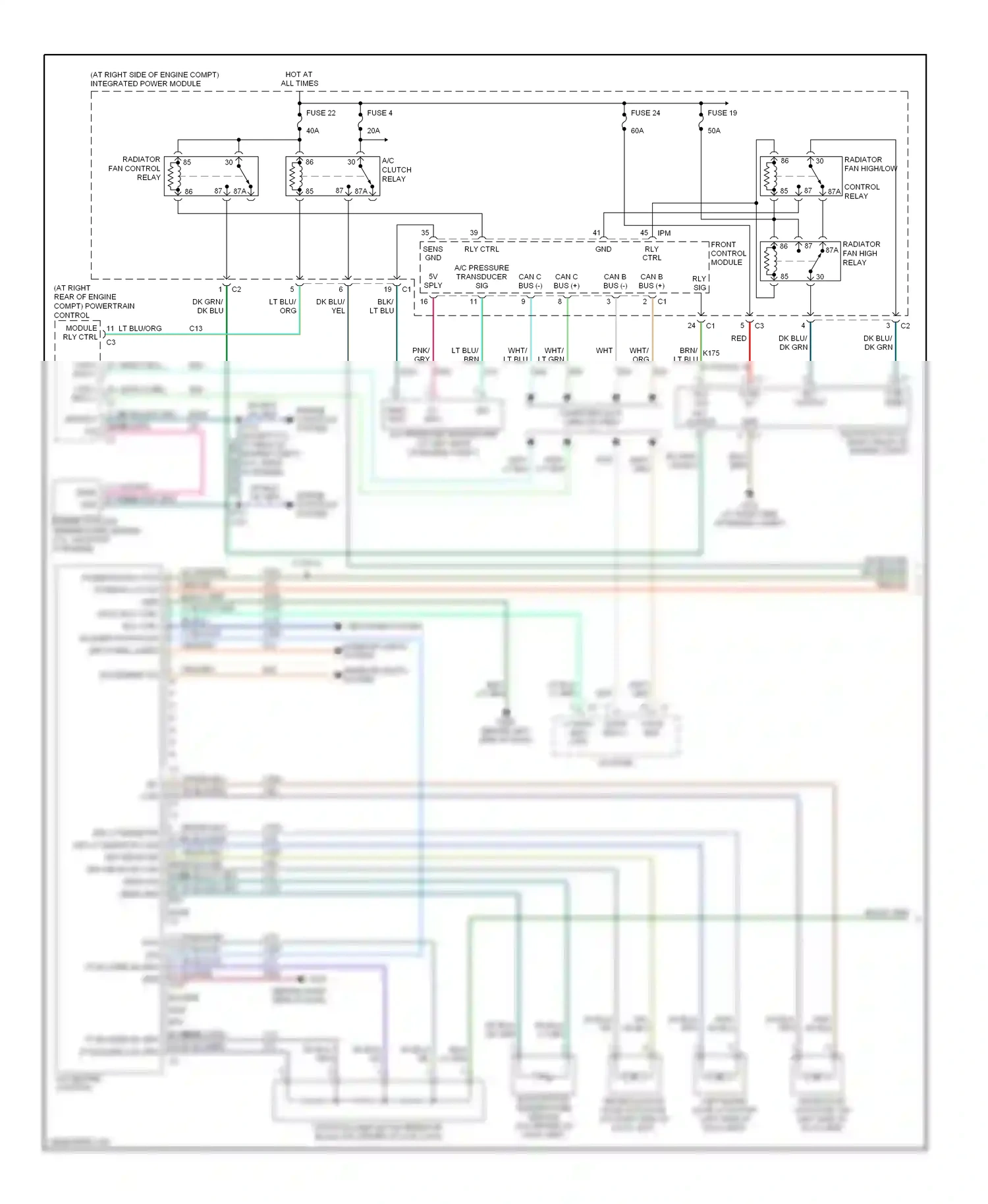 Dodge Magnum I facelift (2007-2008) front control module wiring diagram  (9 of 17)
