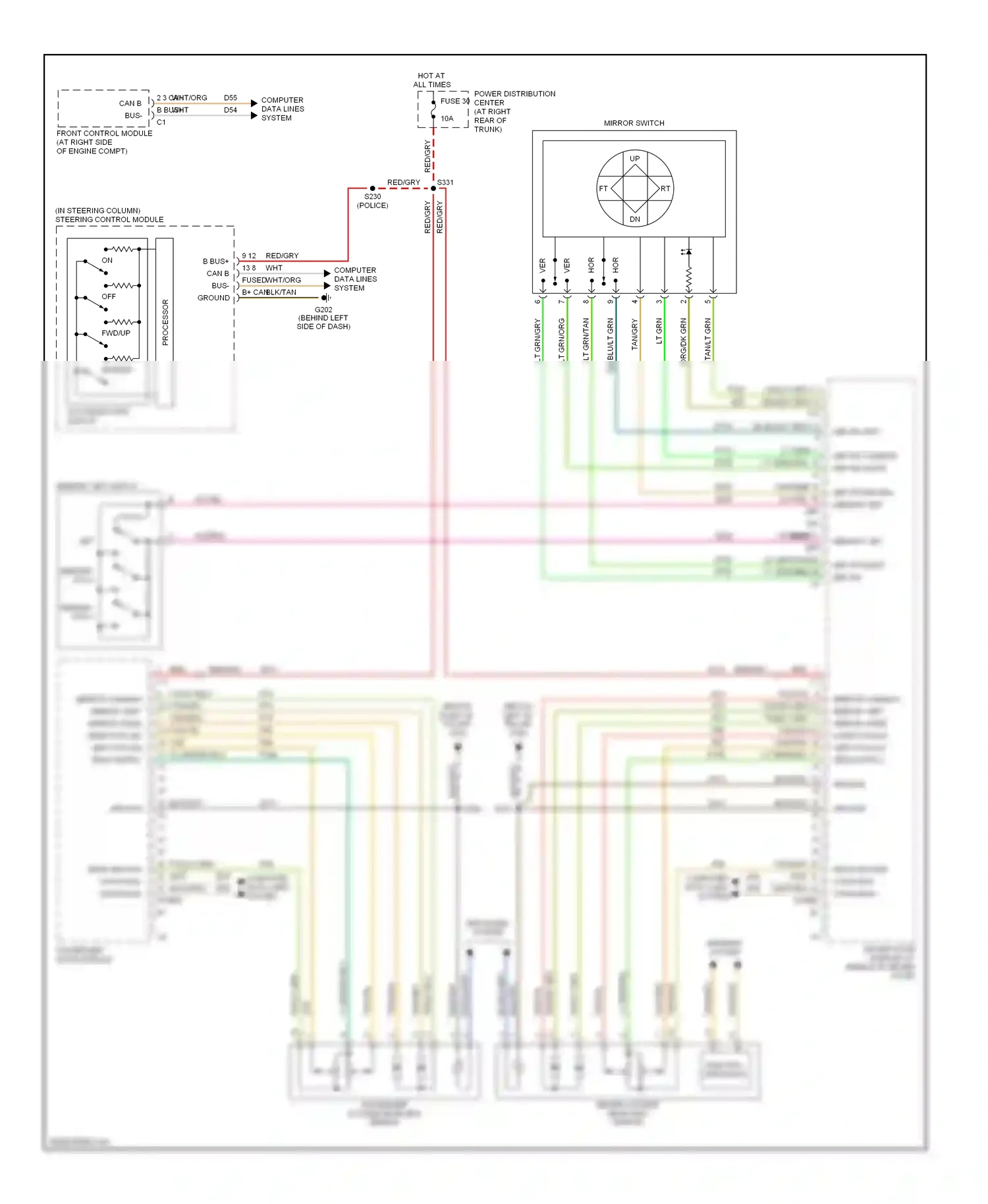 Dodge Magnum I facelift (2007-2008) processor wiring diagram  (6 of 6)