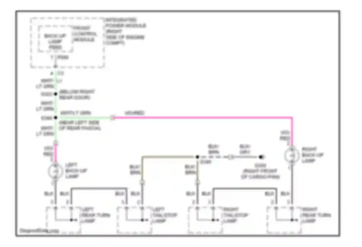 Magnum Dodge I (2003-2007): Back-up lamps circuit
