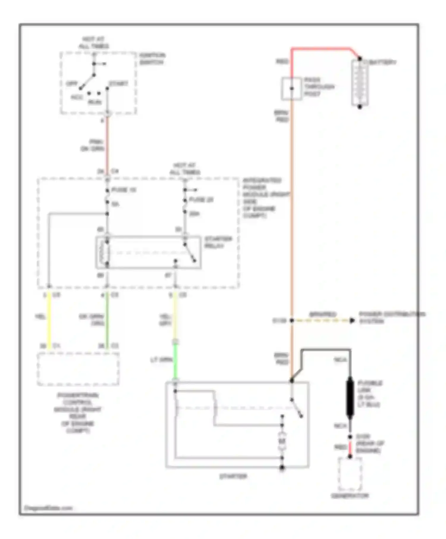 Wiring diagram ignition switch for Dodge Magnum I (2003-2007) (3 of 3)