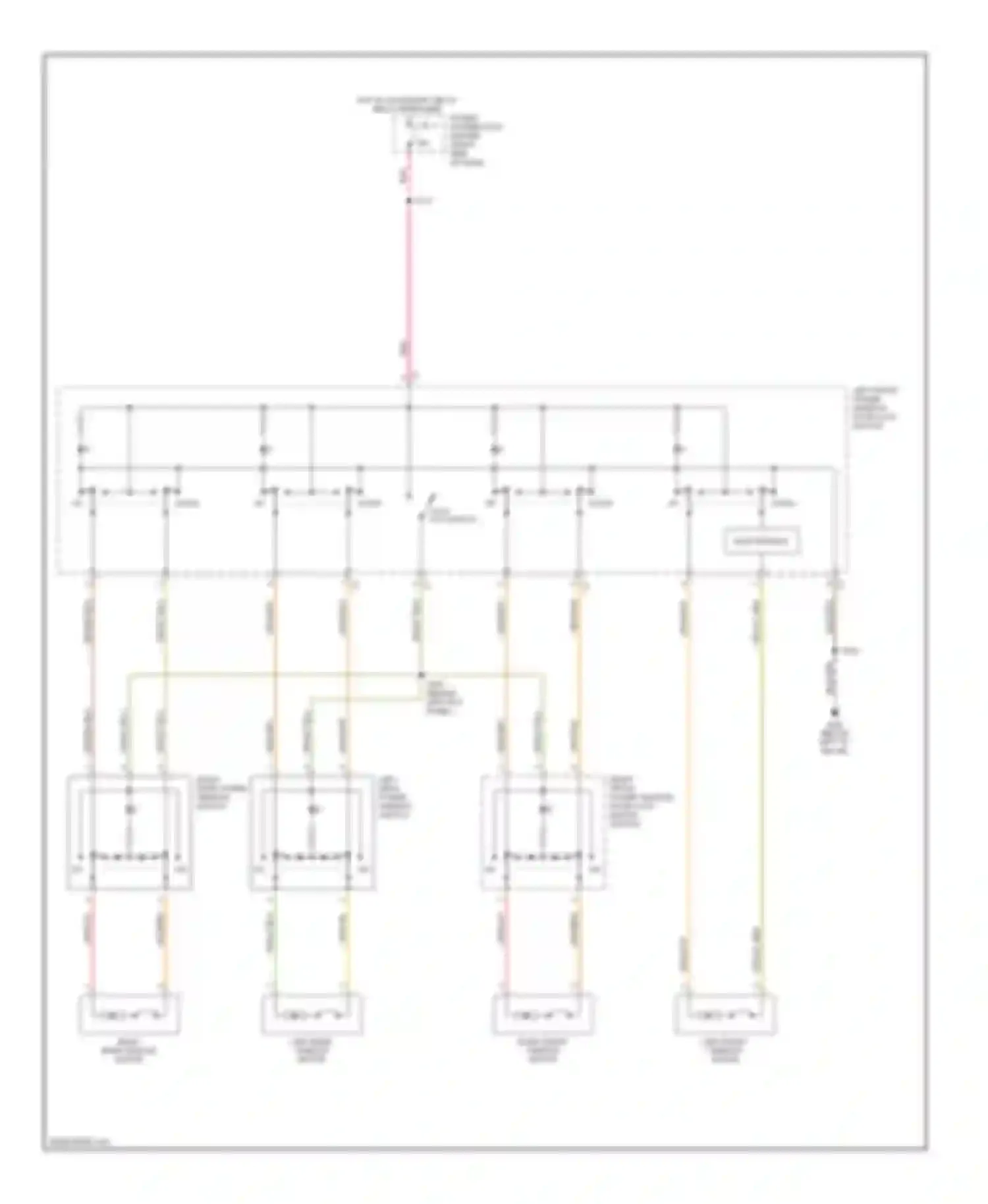 Wiring diagram left rear power window switch for Dodge Magnum I (2003-2007) (1 of 2)