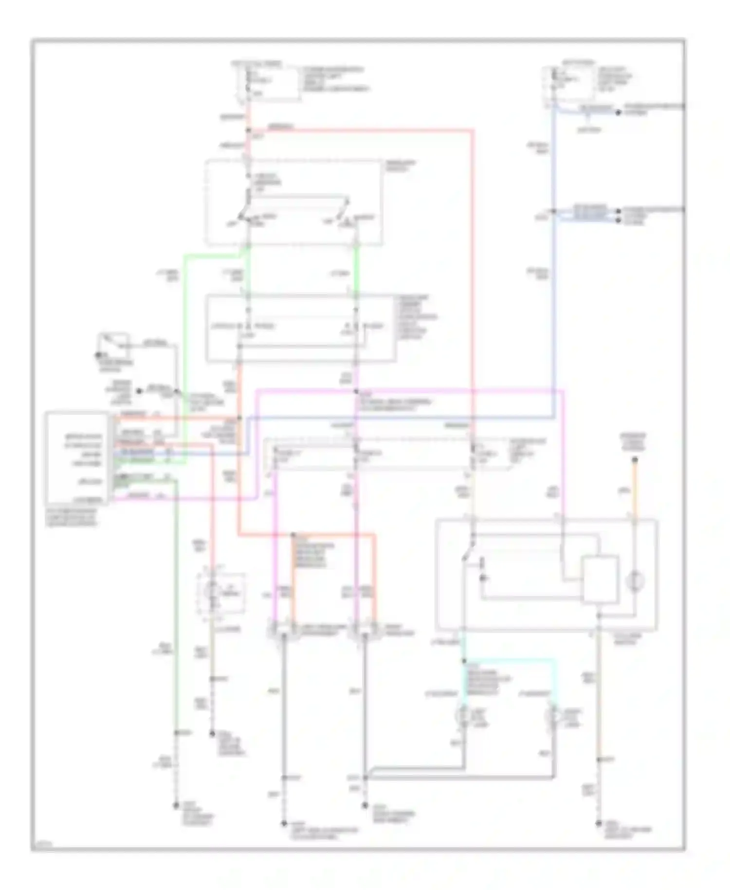 Neon Dodge I (1994-1999): Headlamps/fog lamps circuit, with drl