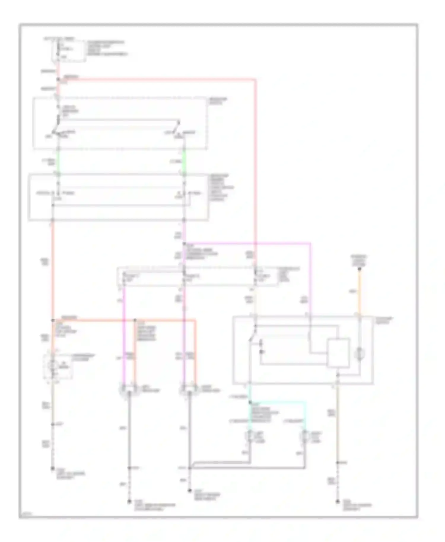 Neon Dodge I (1994-1999): Headlamps/fog lamps circuit, without drl