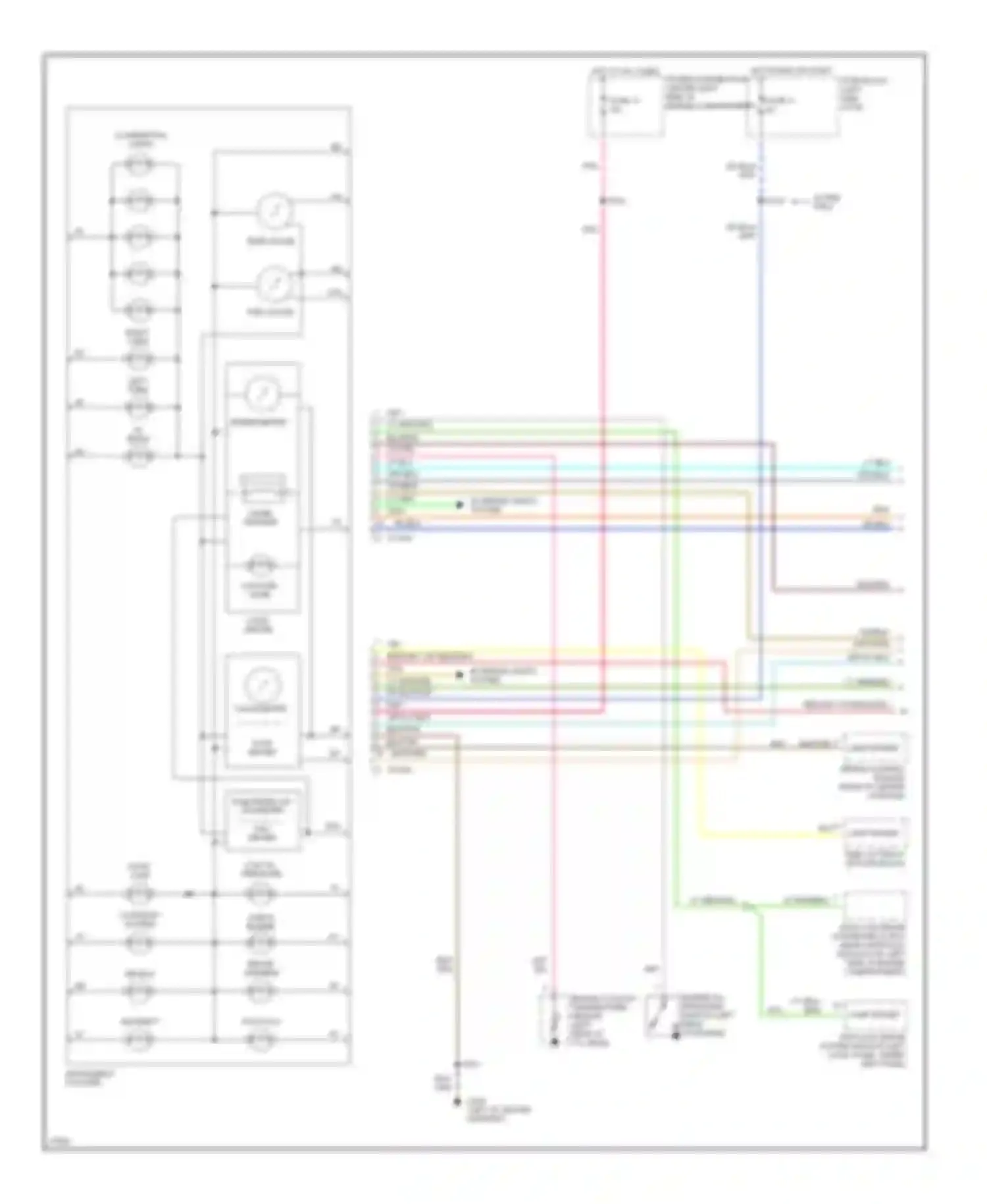 Neon Dodge I (1994-1999): Instrument cluster circuit (1 of 2)