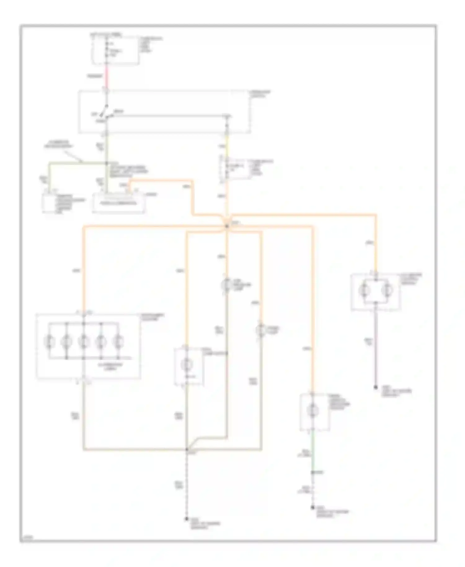 Wiring diagram illumination lamps for Dodge Neon I (1994-1999) (2 of 2)