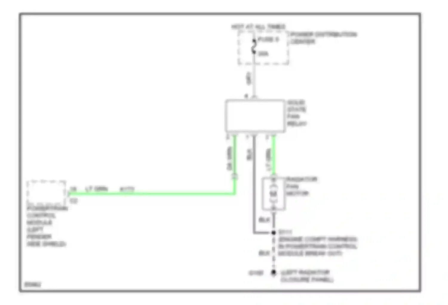 Wiring diagram solid state fan relay for Dodge Neon I (1994-1999) (2 of 3)