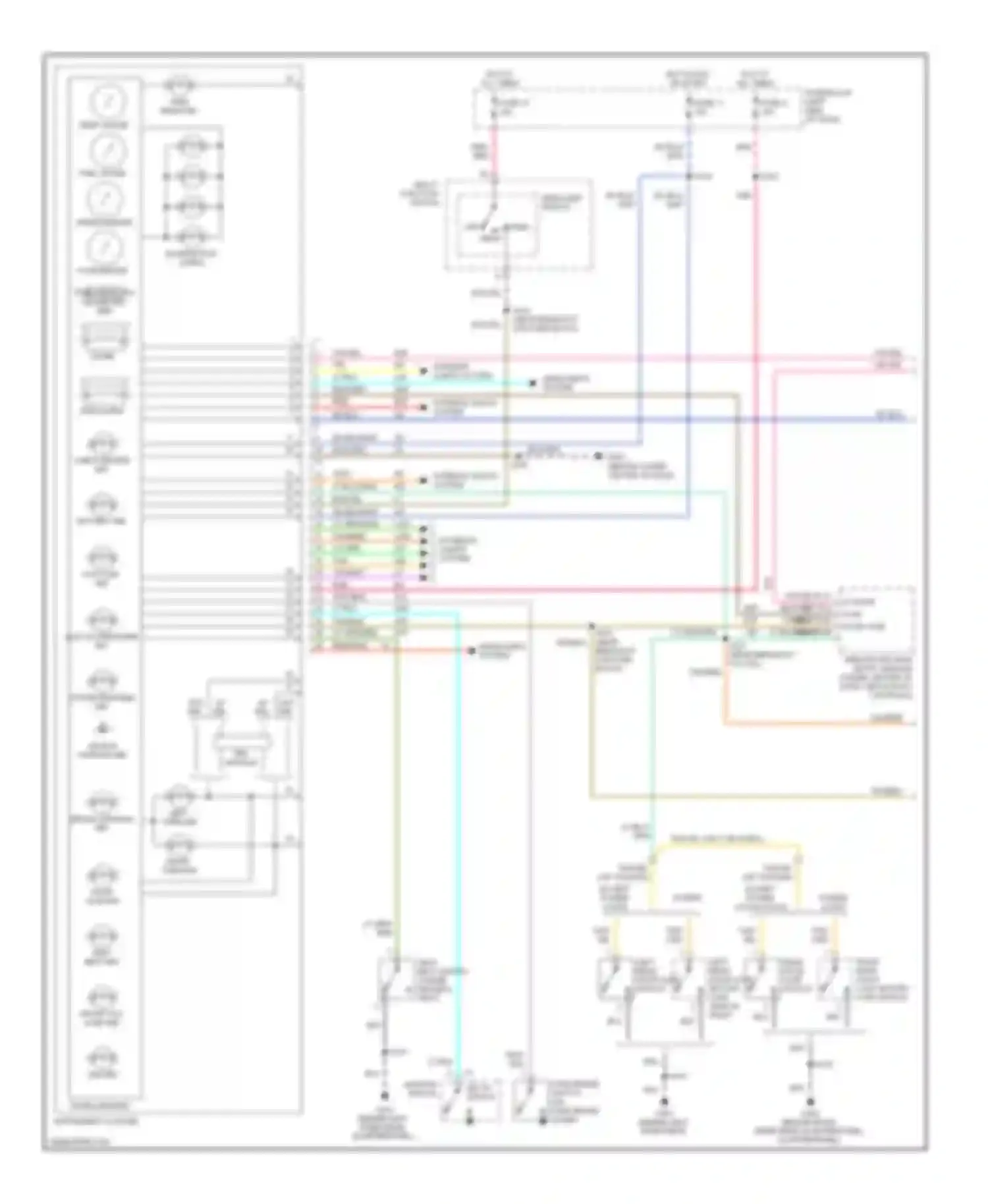 Neon Dodge II (1999-2005): Instrument cluster circuit (1 of 2)