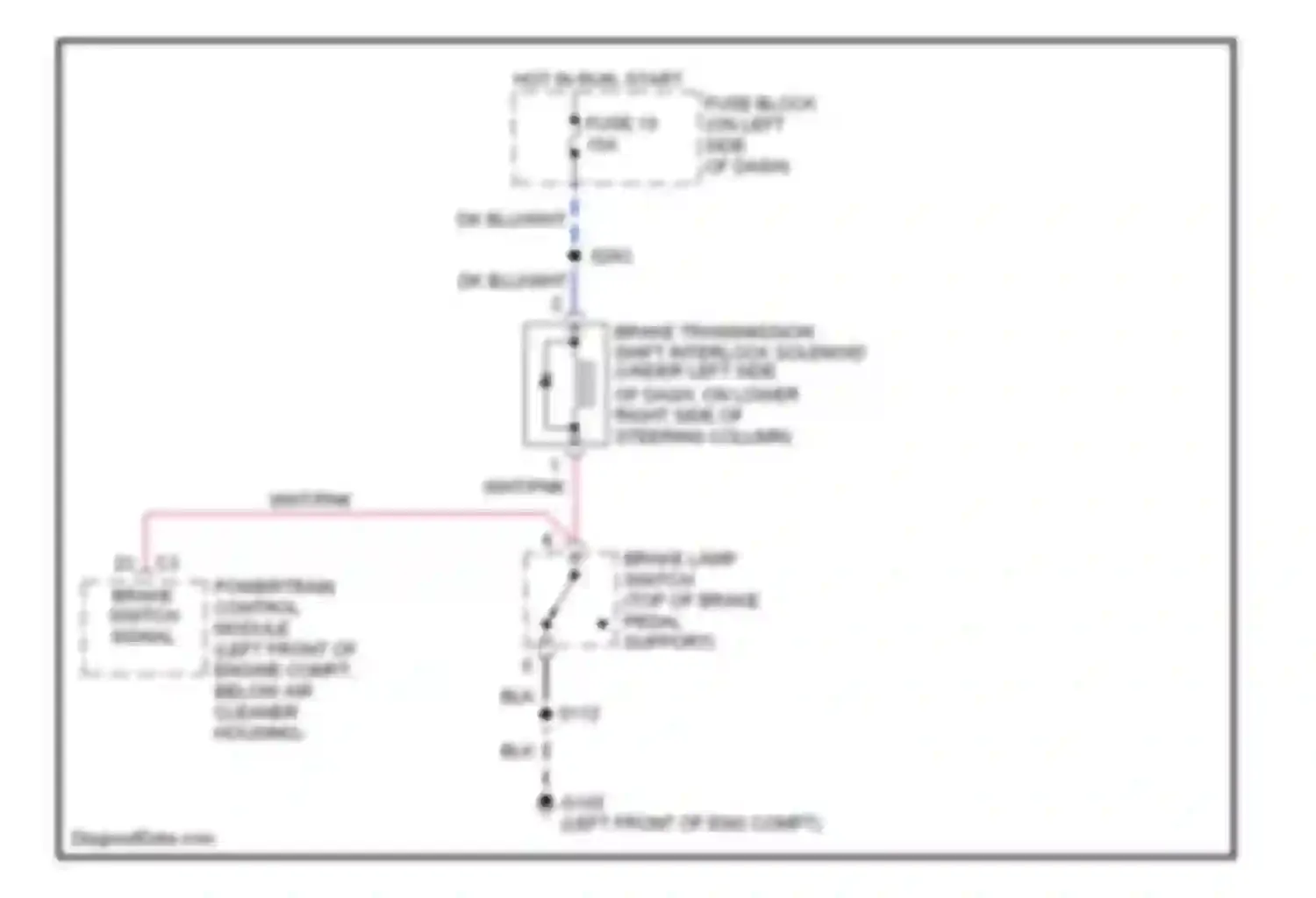 Neon Dodge II (1999-2005): Shift interlock circuit