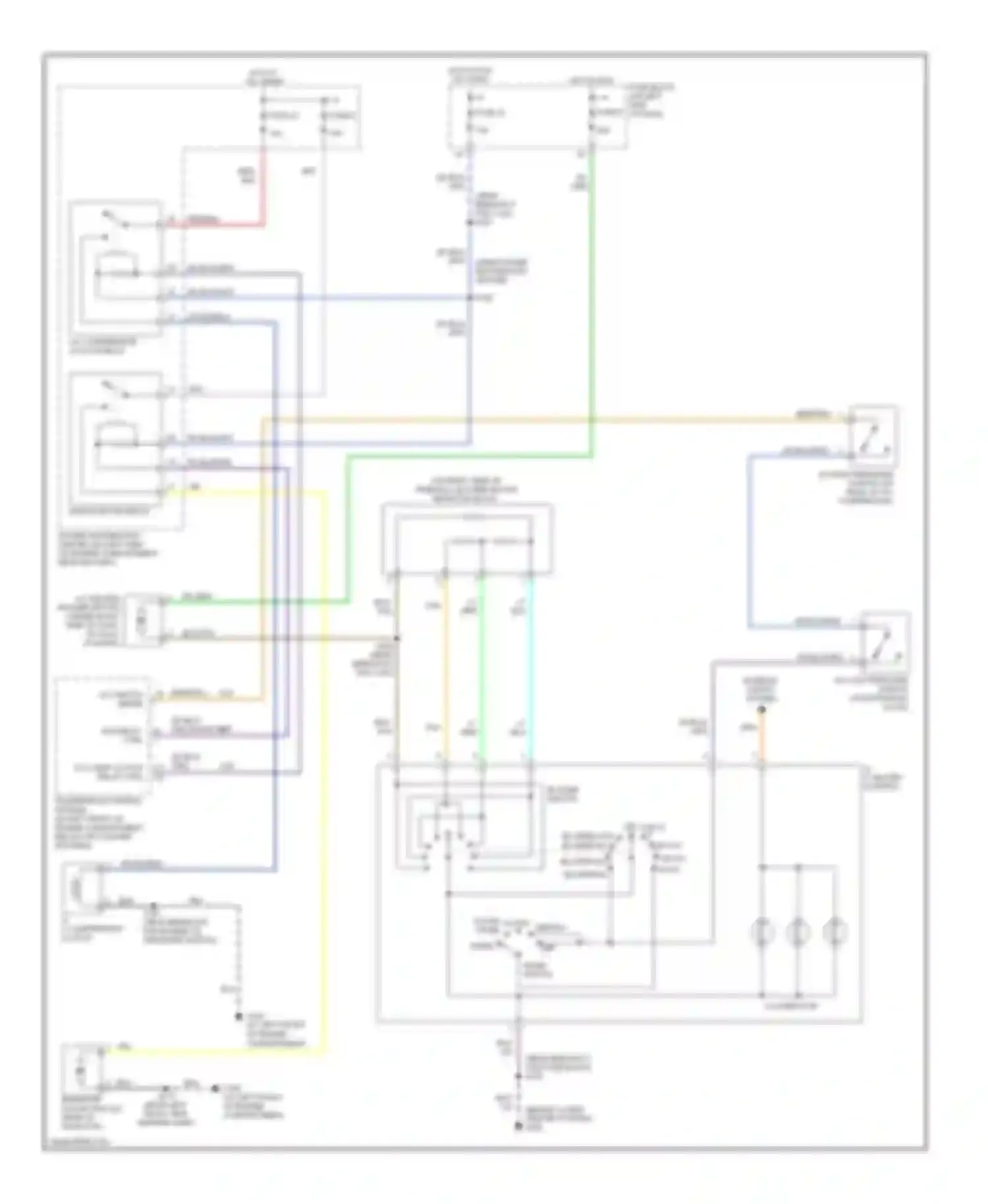 Wiring diagram a/c compressor clutch for Dodge Neon II (1999-2005) (1 of 3)