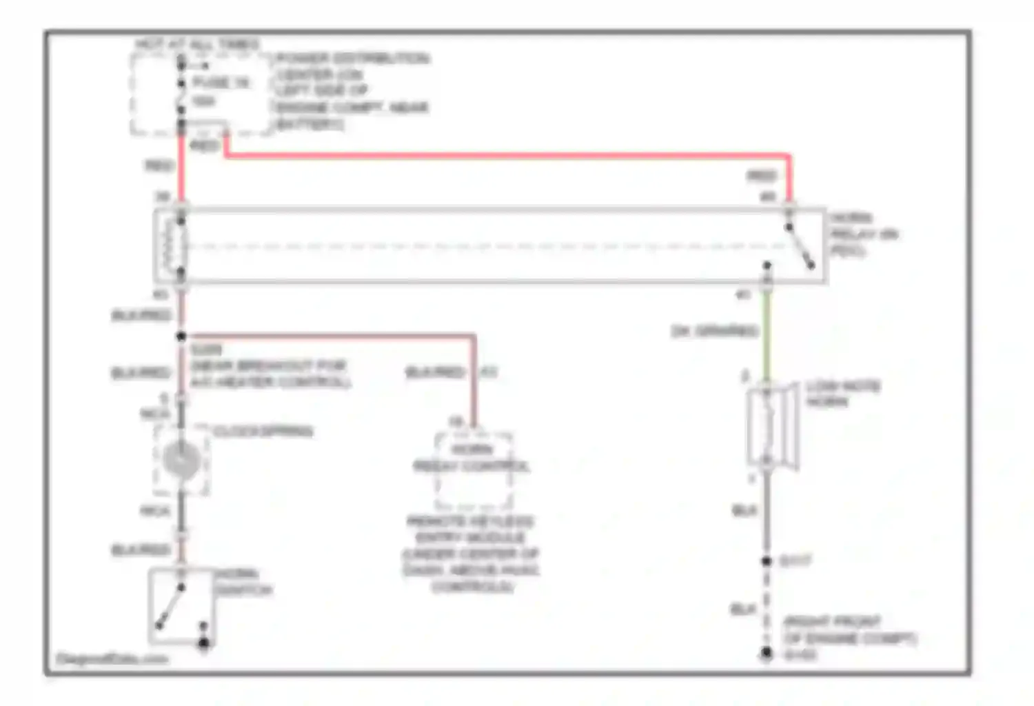Wiring diagram blk/red for Dodge Neon II (1999-2005) (4 of 11)